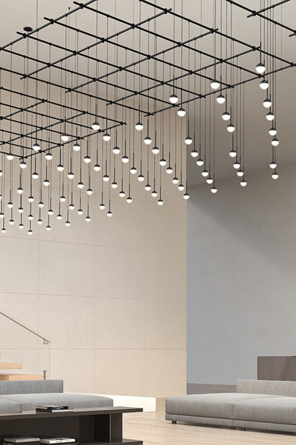 Sonneman - Suspenders 96" x 96" Gridscape with 36" Monoline Domed Ball Luminaires