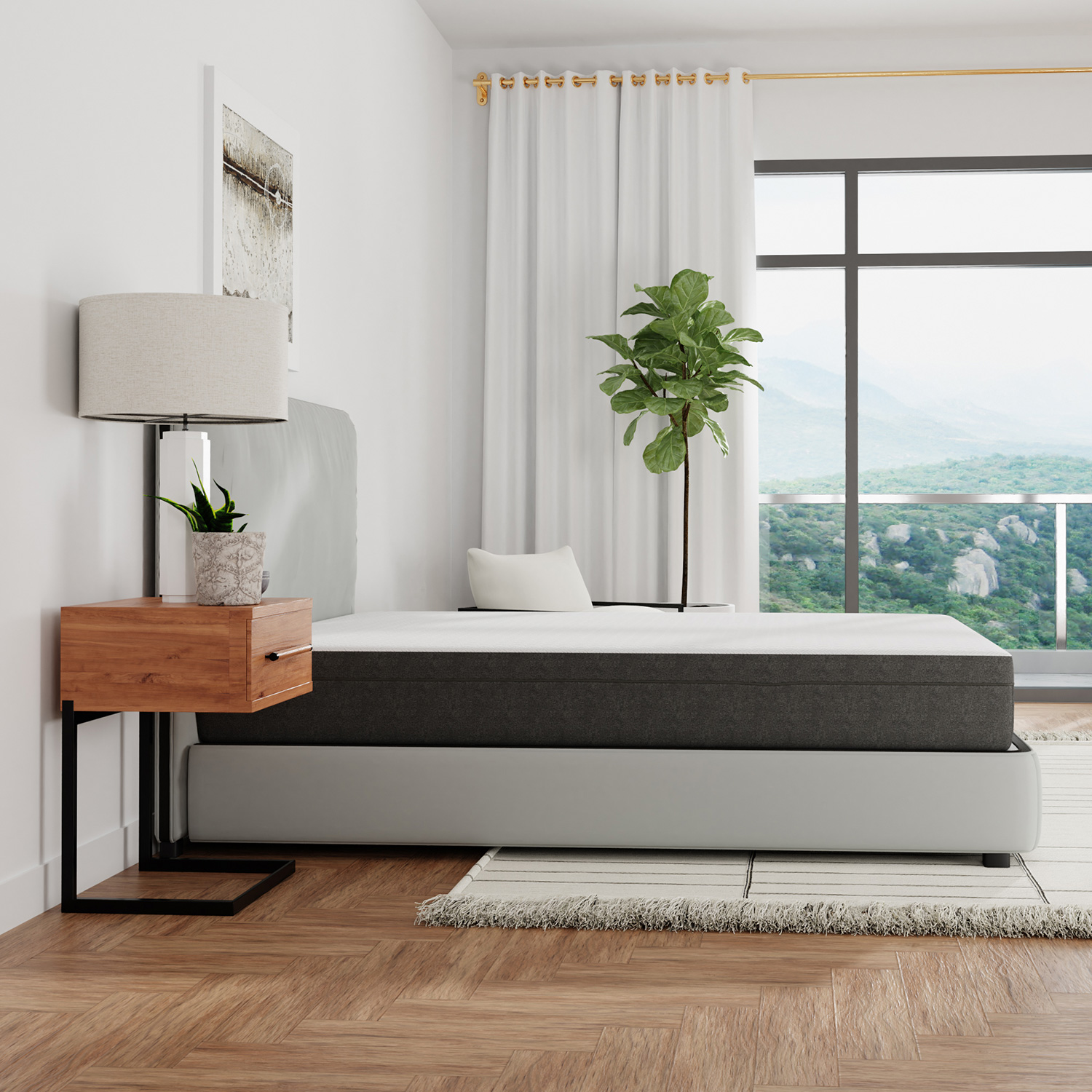 South Bay 10" Medium Gel Infused Memory Foam Mattress - Cal King Split Size
