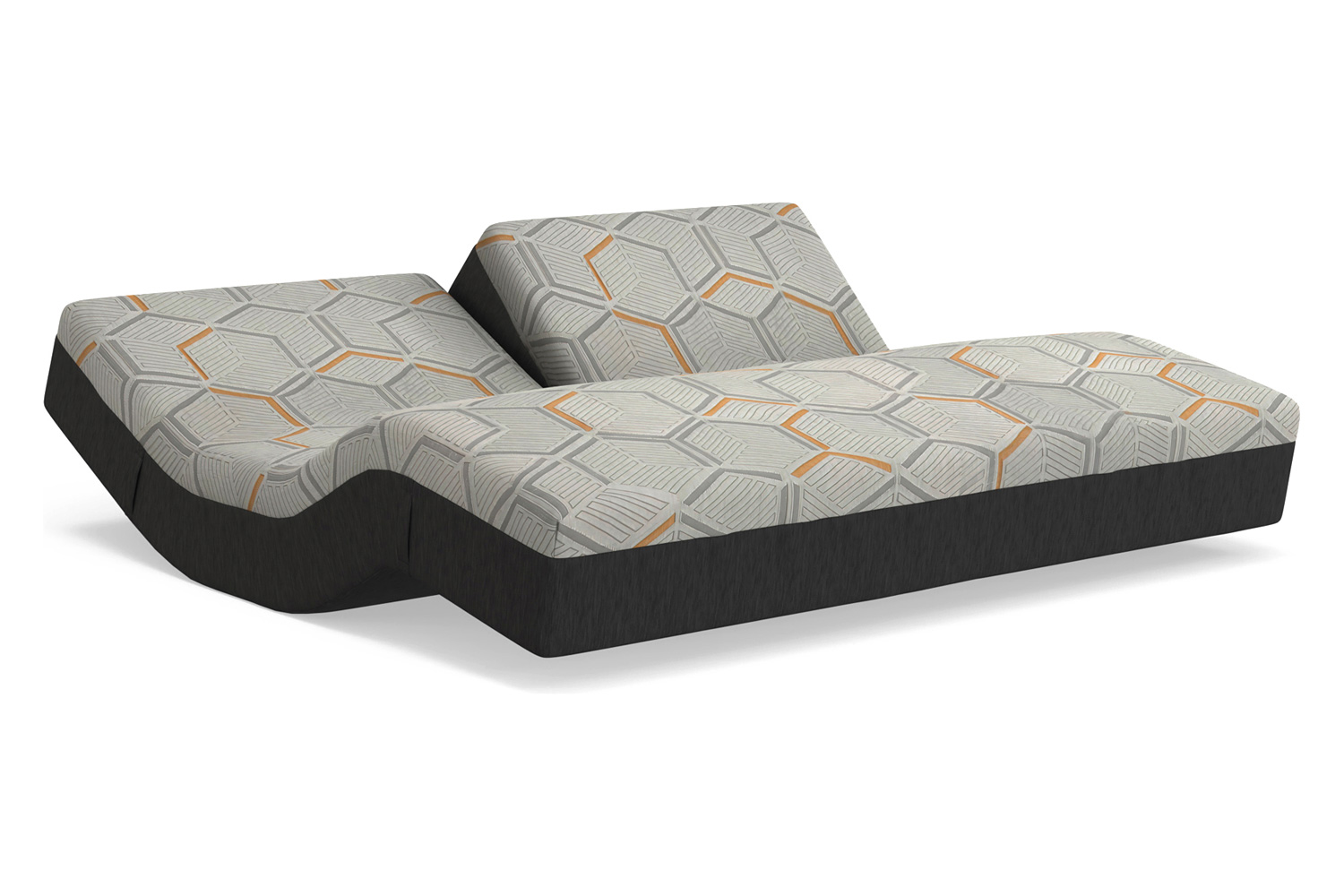 South Bay 12" Medium Copper Gel Infused Split Head King Premium Memory Foam Mattress and Model P Adjustable Bed Base