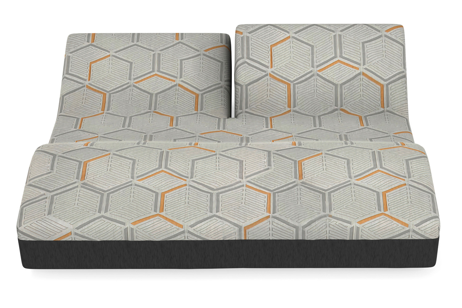 South Bay 12" Medium Copper Gel Infused Split Head King Premium Memory Foam Mattress and Model P Adjustable Bed Base