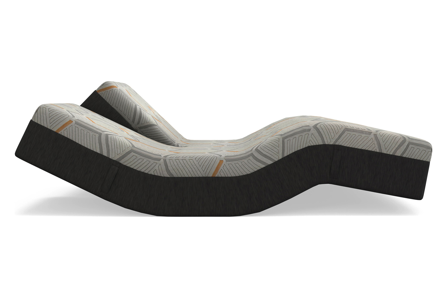 South Bay 12" Medium Copper Gel Infused Split Head King Premium Memory Foam Mattress and Model P Adjustable Bed Base