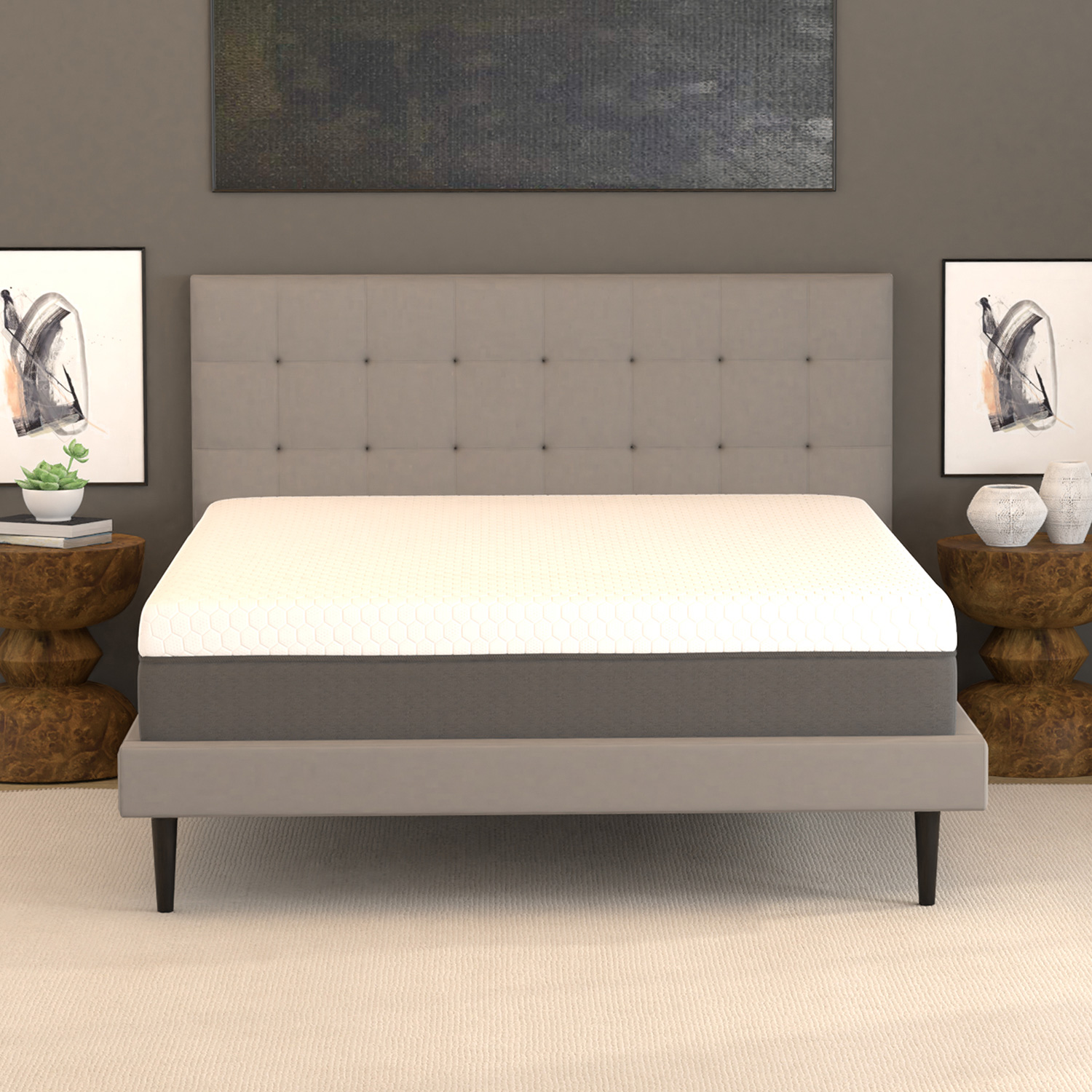 South Bay 12" Medium Zoned Gel Infused Premium Memory Foam Mattress - King Size