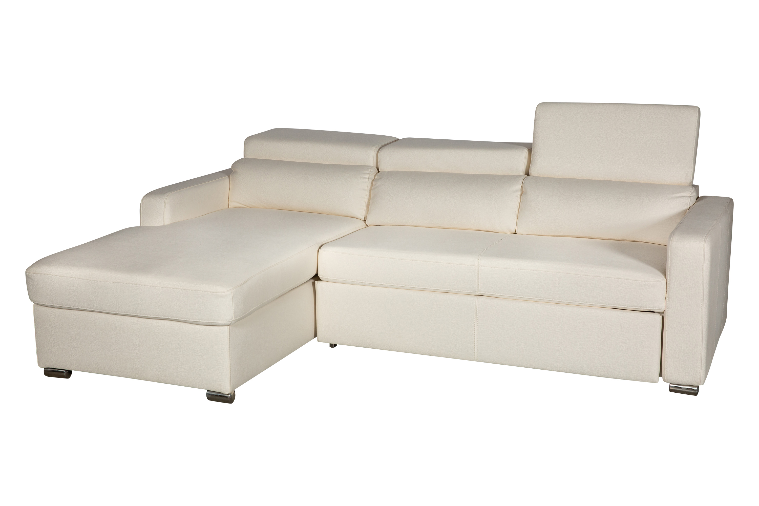 Stanza Kahlil Left Facing Sectional - White