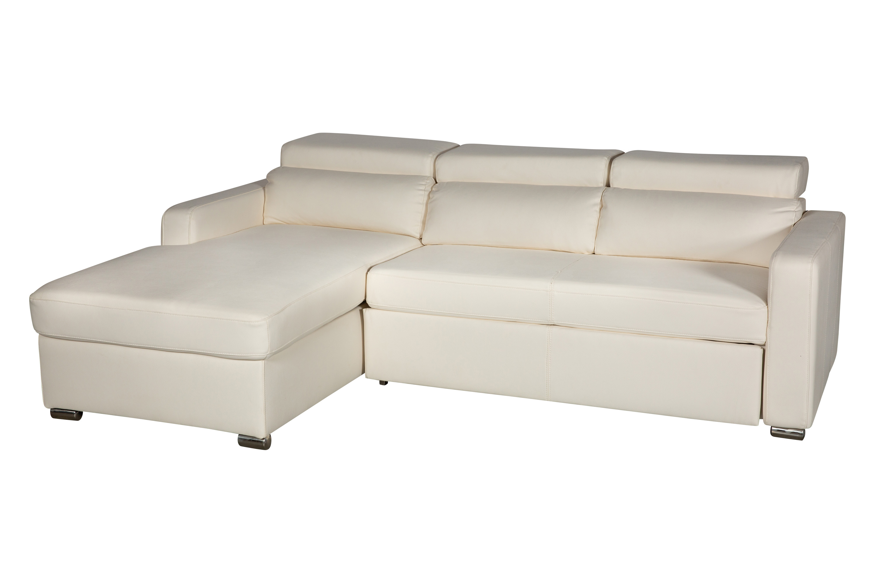 Stanza Kahlil Left Facing Sectional - White