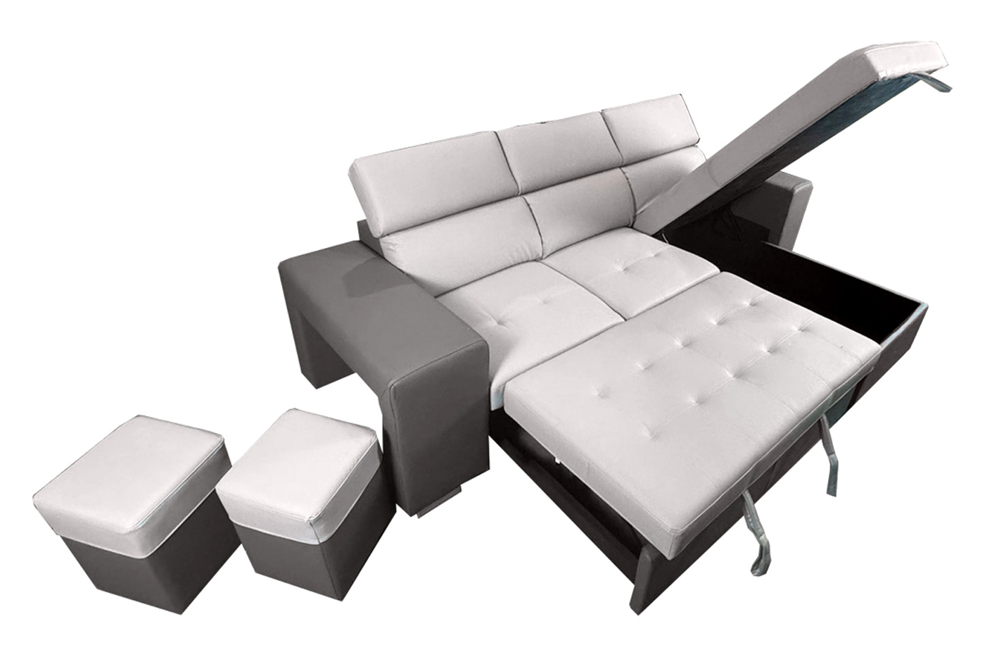 Stanza Milano Reversible Sectional - 2-Tones Gray