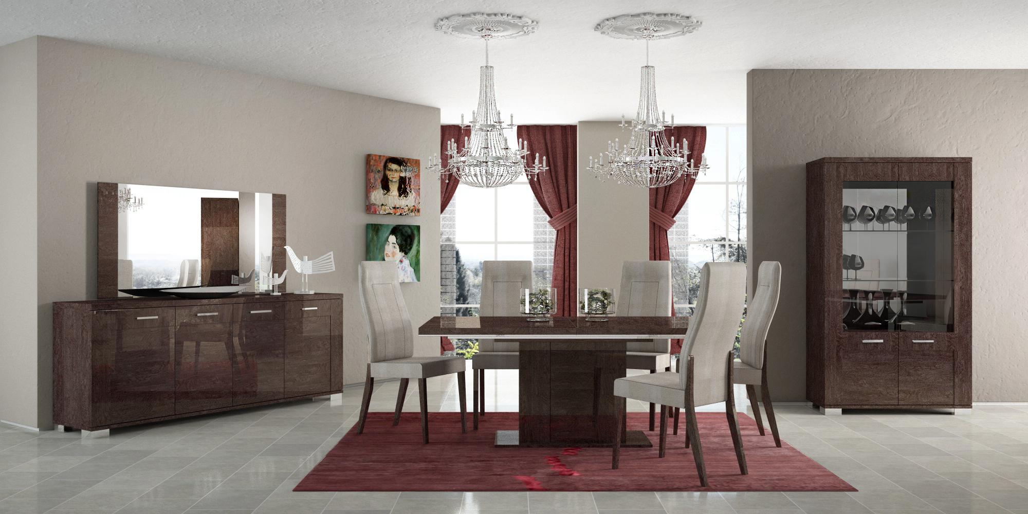 Status - Prestige Dining Table w/1 Extension 17.4"
