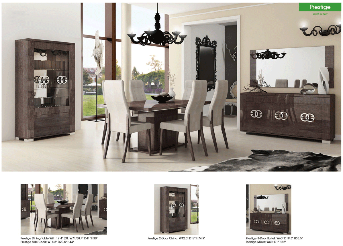 Status - Prestige Dining Table w/1 Extension 17.4"