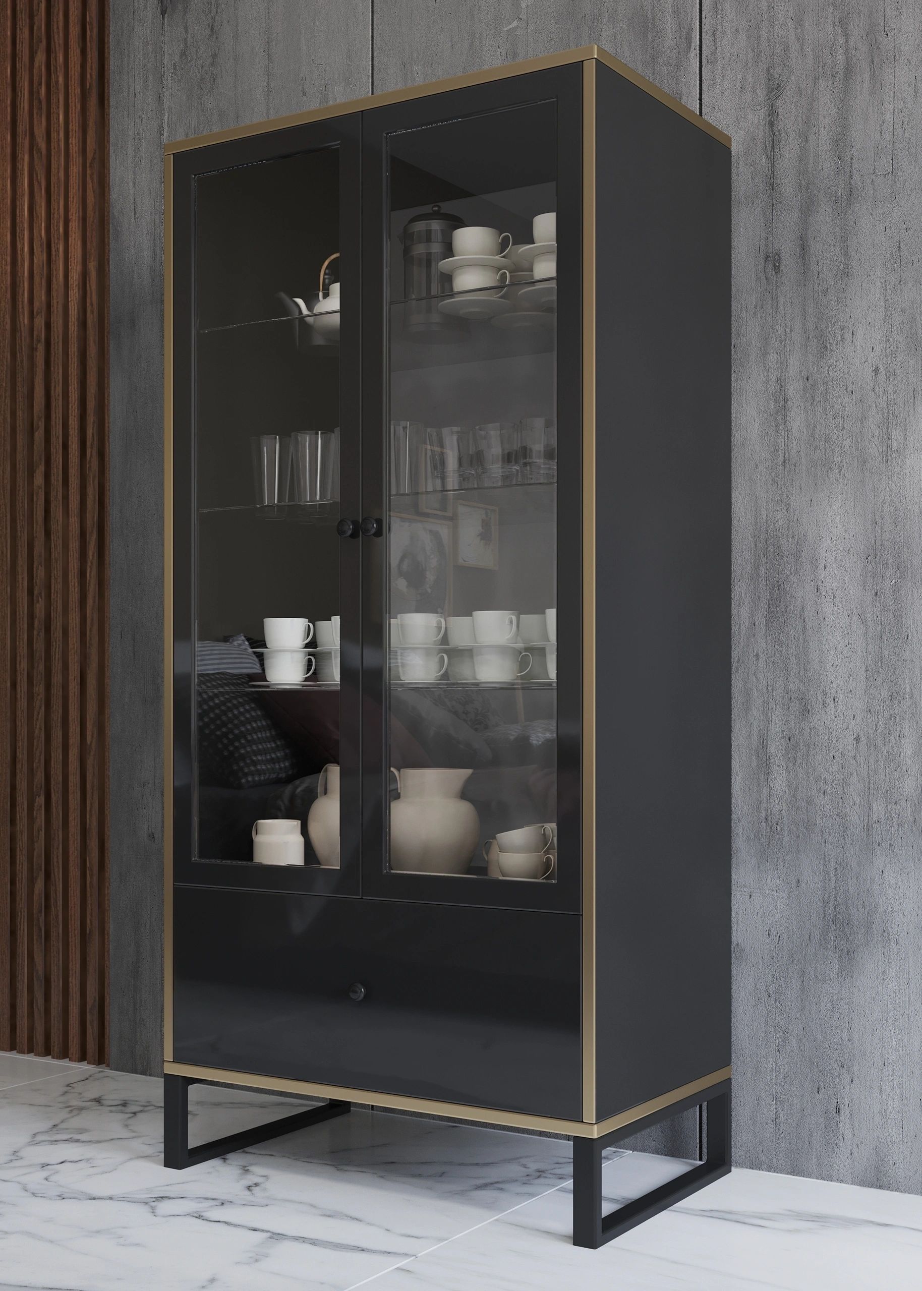 Styles - Gloss Large China Cabinet