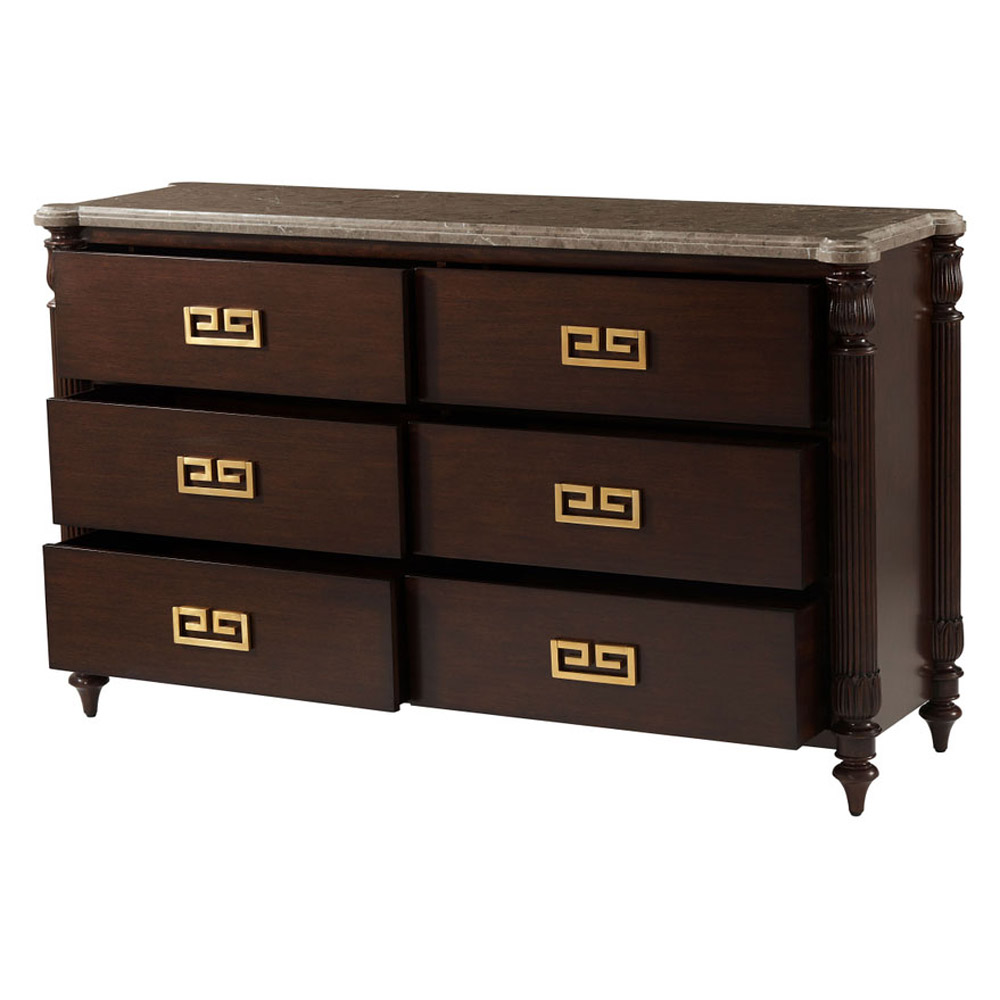 Theodore Alexander Duane Marble Commode