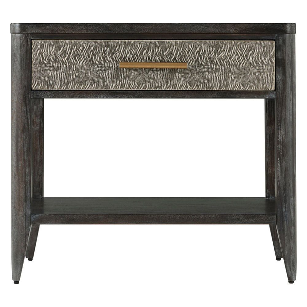 Theodore Alexander York Large Bed Side Table - Rowan/Brass