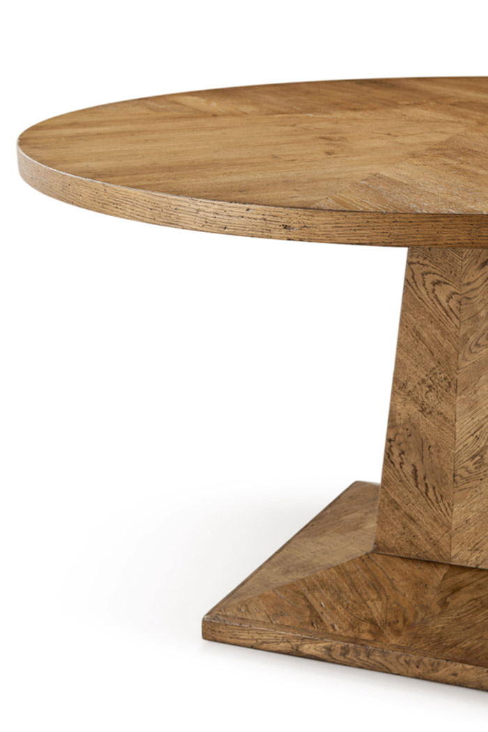 Theodore Alexander Nova Pedestal Dining Table - Dawn