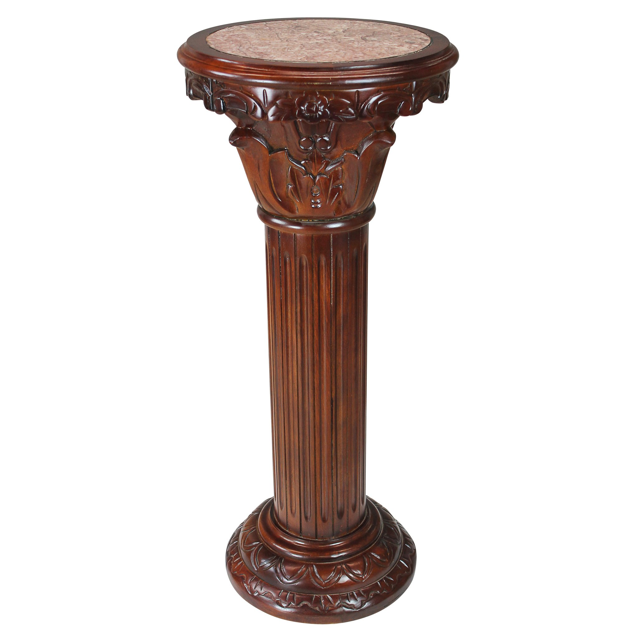 Toscano Imperia Large Inlaid Column - Cherry, Marble