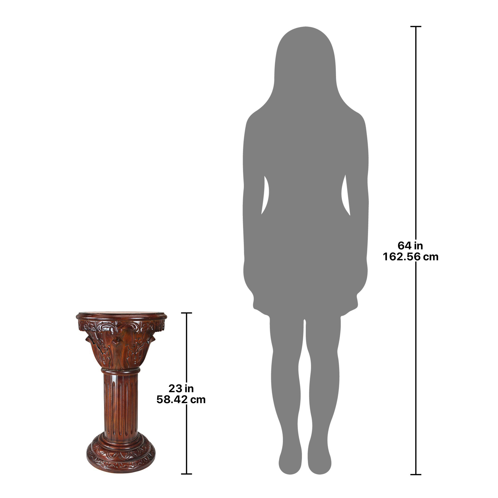Toscano Imperia Medium Inlaid Column - Cherry, Marble