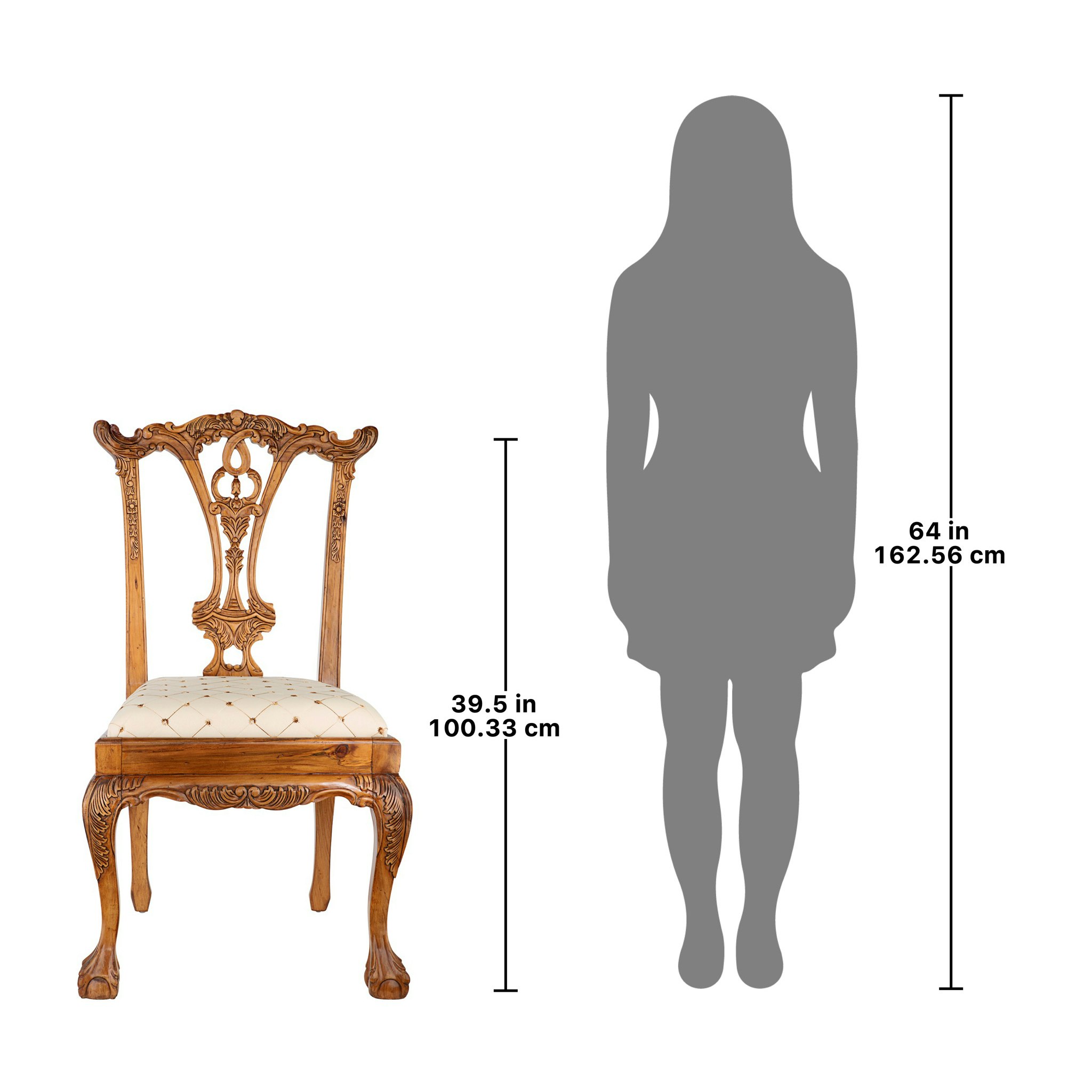 Toscano - English Chippendale Side Chair in Mahogany