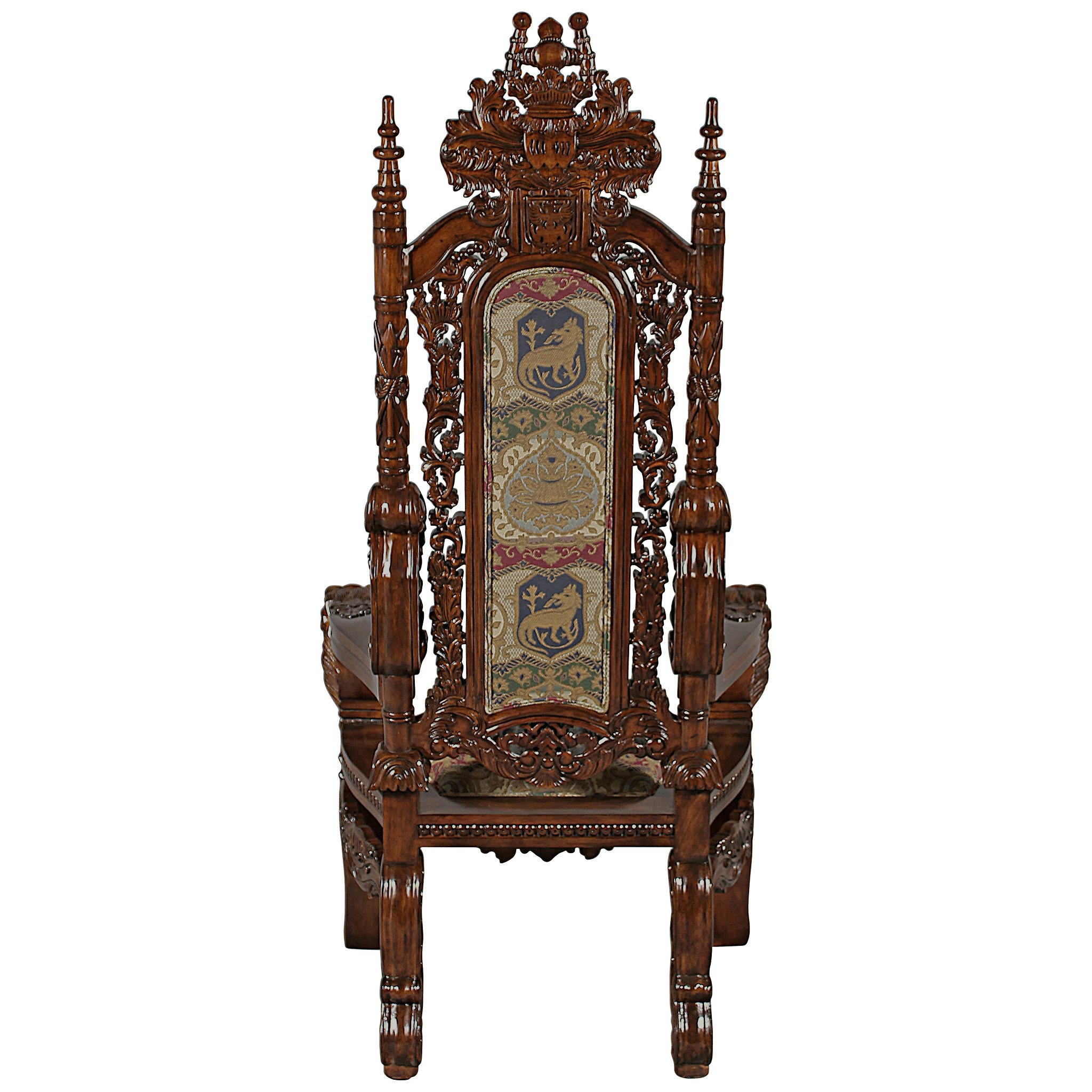 Toscano The Lord Raffles Lion Throne Chair - Fabric
