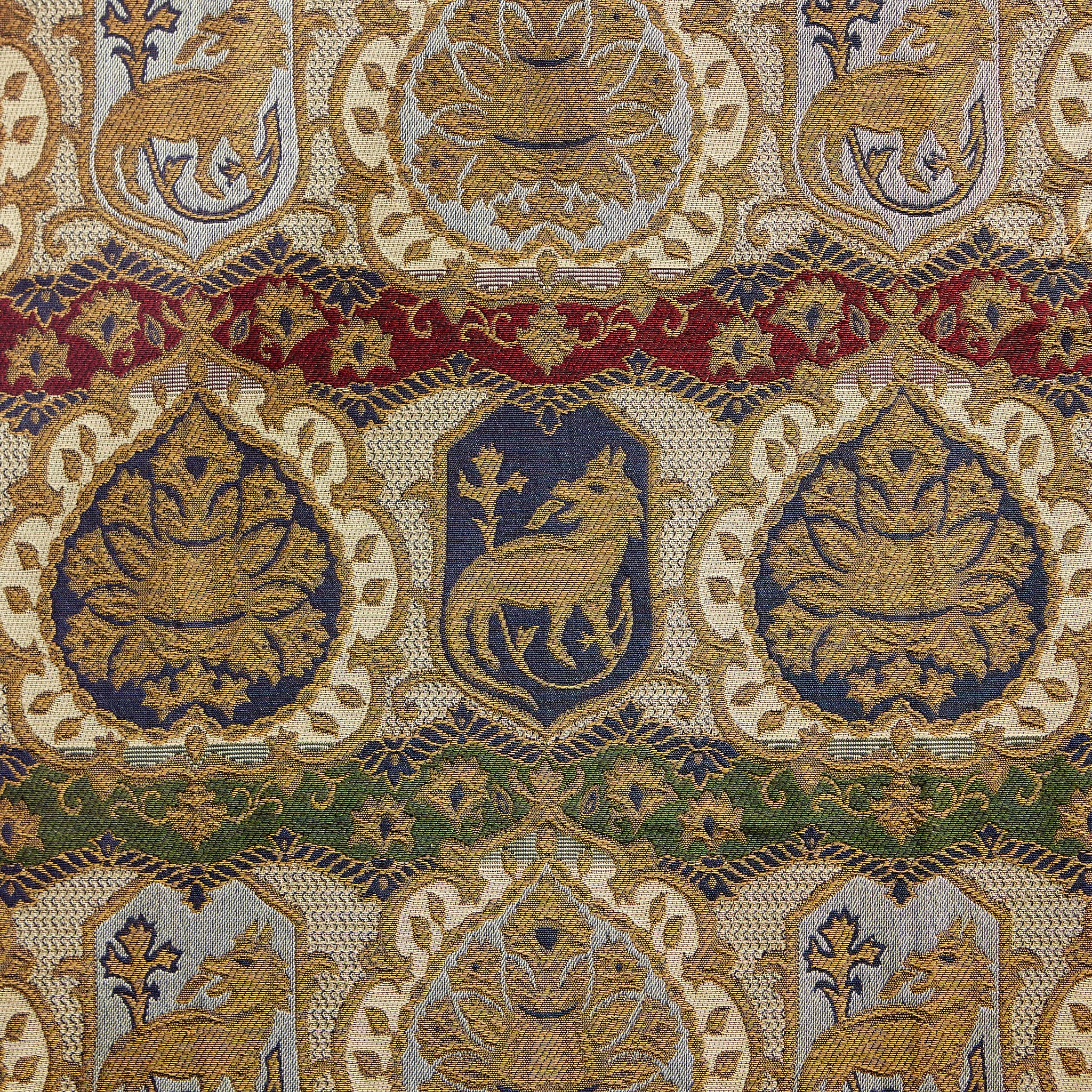 Toscano The Lord Raffles Lion Throne Chair - Fabric