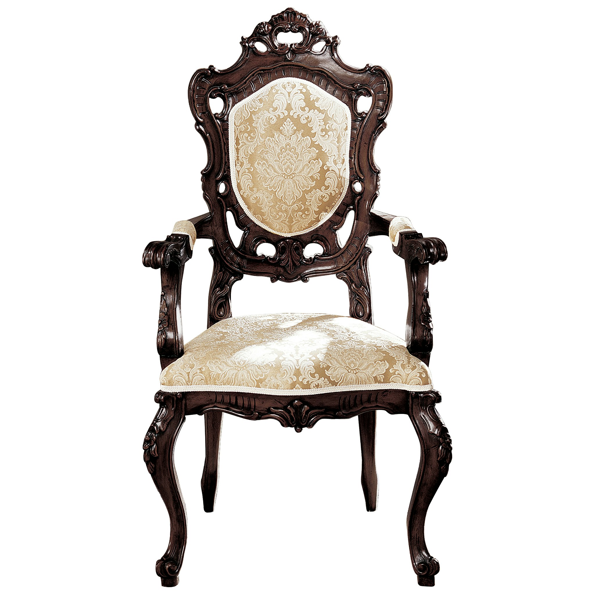 Toscano - Toulon French Rococo Armchair in Mahogany