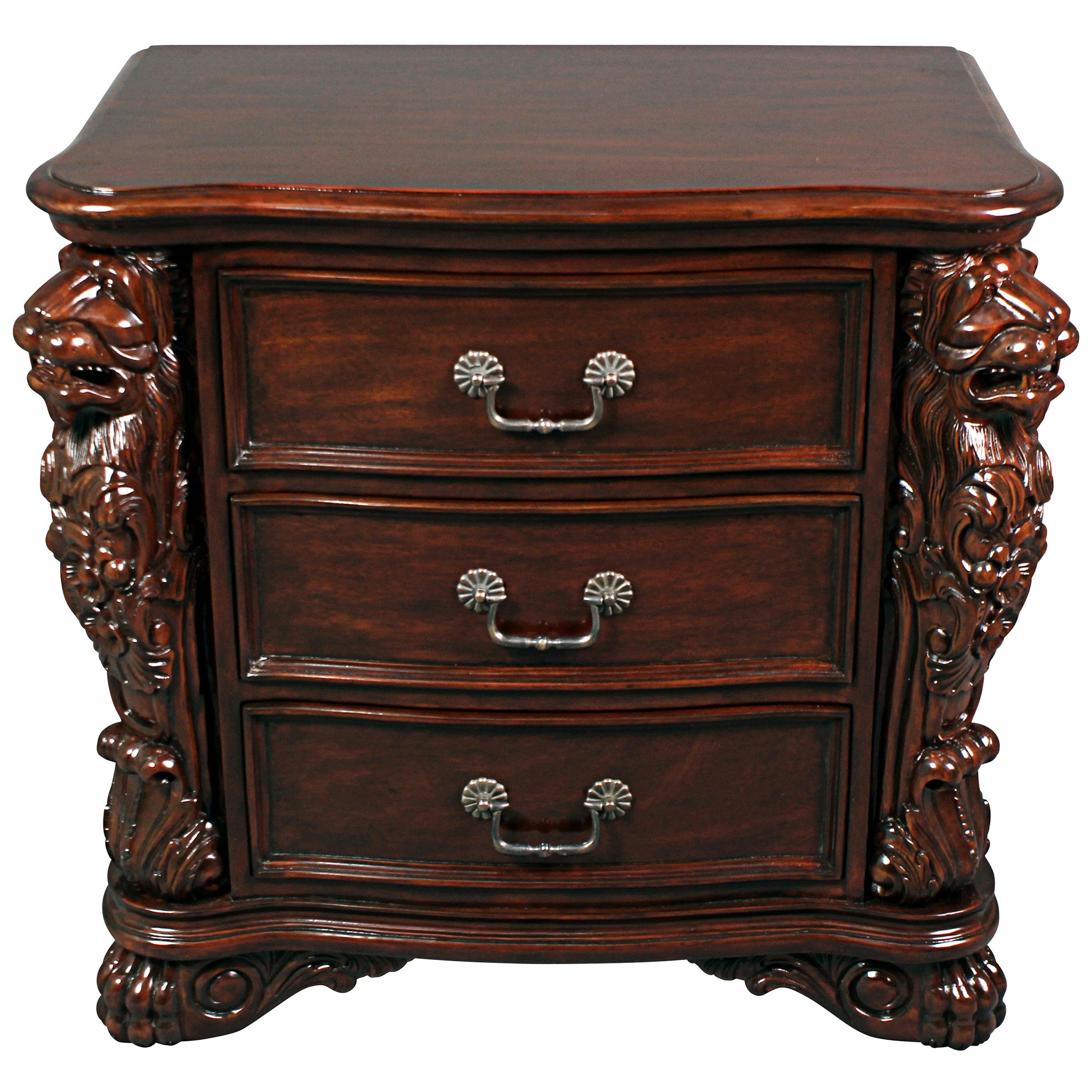 Toscano - Lord Raffles Lion Occasional Table in Walnut, Mahogany