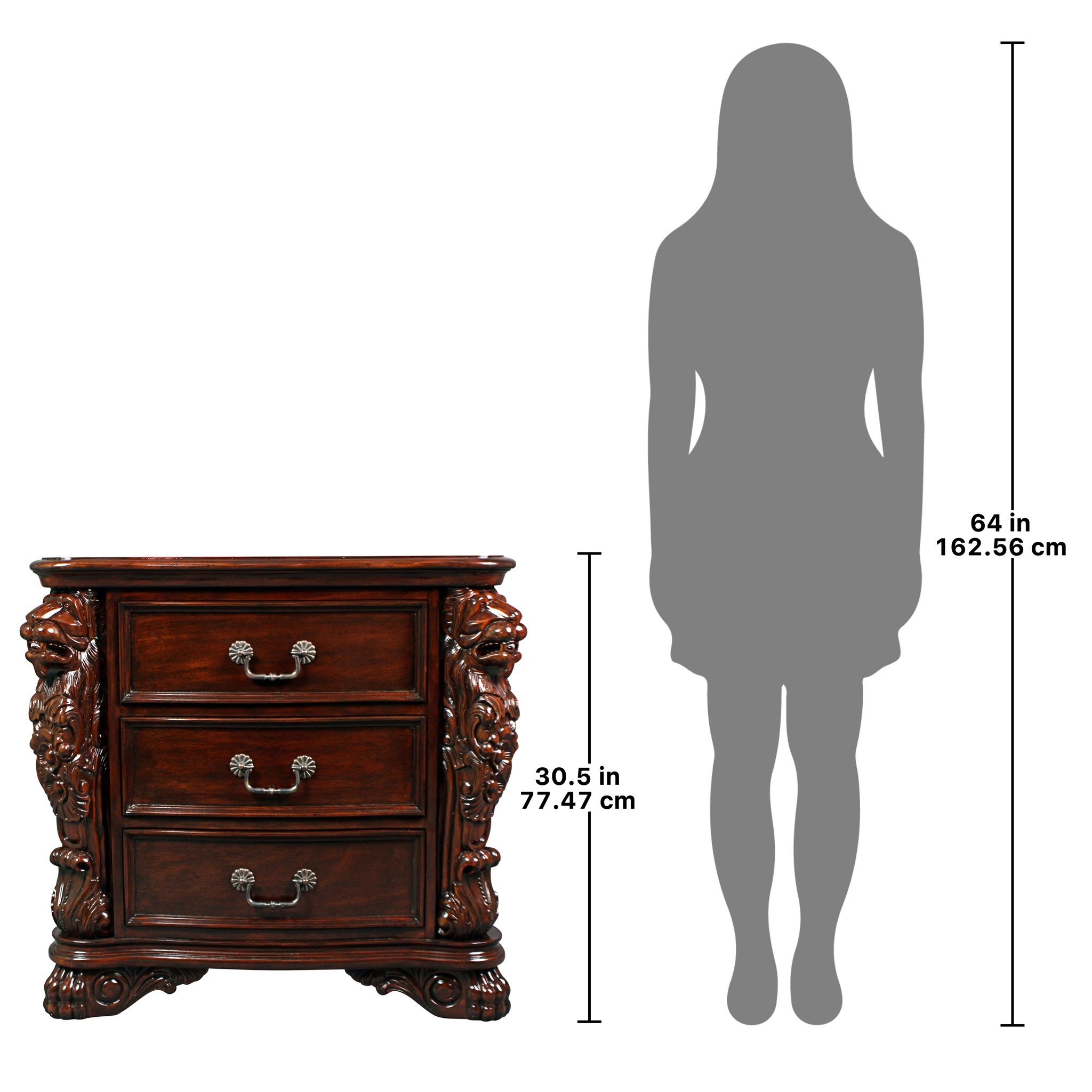 Toscano - Lord Raffles Lion Occasional Table in Walnut, Mahogany