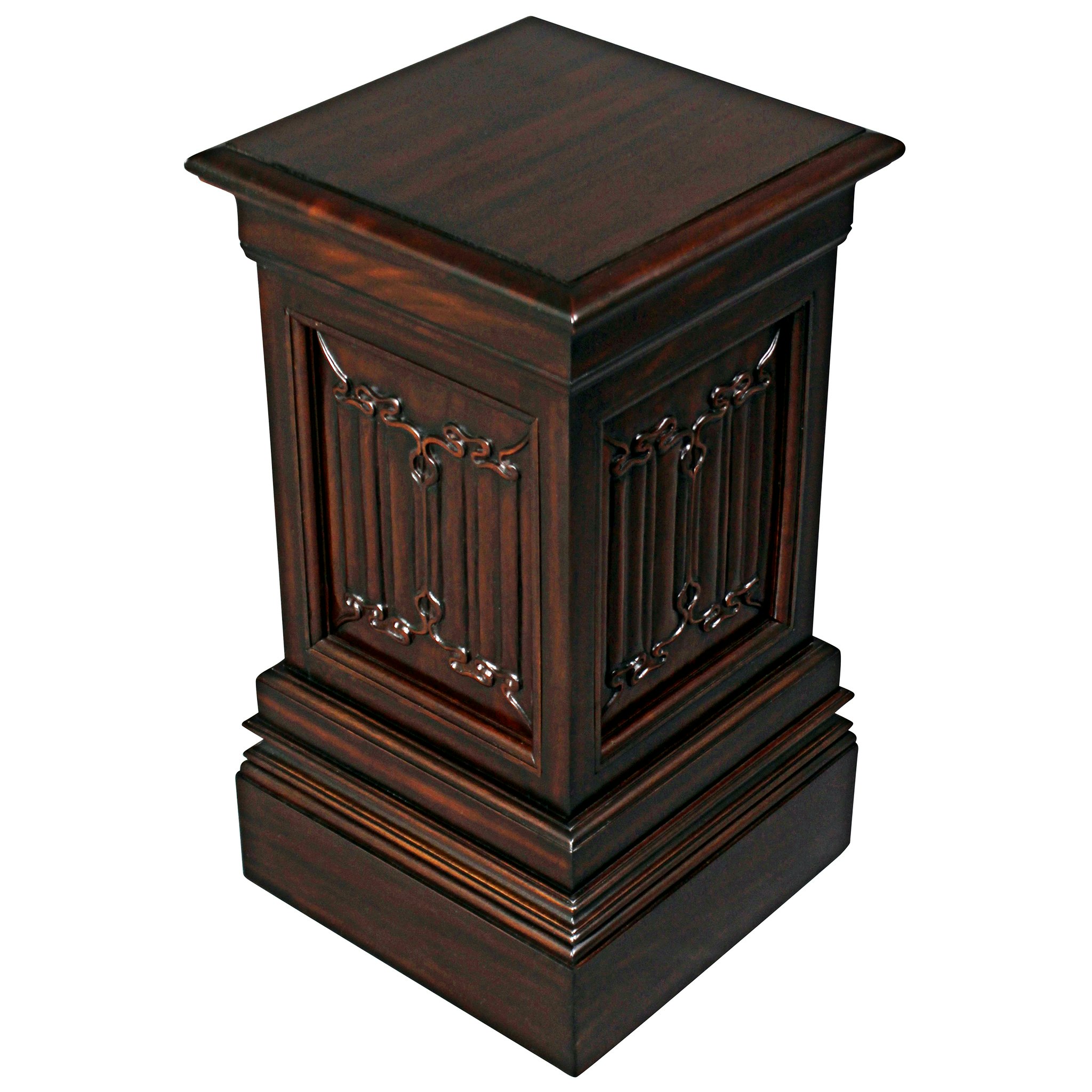 Toscano Canterbury Abbey Linen Fold Gothic Medium Display Pedestal
