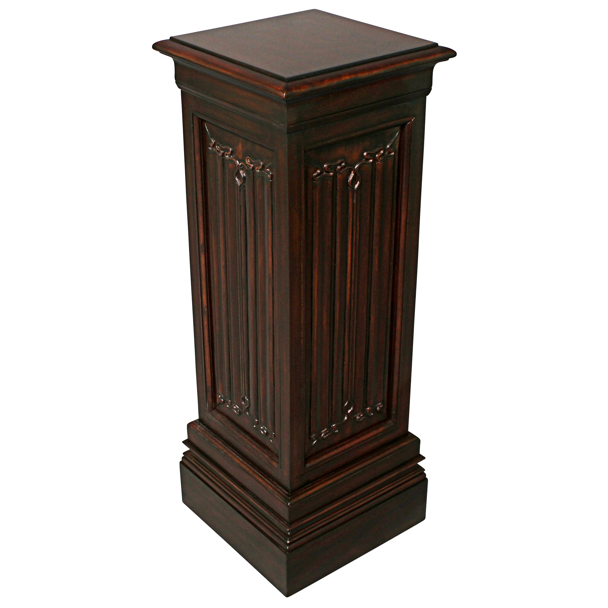 Toscano Canterbury Abbey Linen Fold Gothic Large Display Pedestal