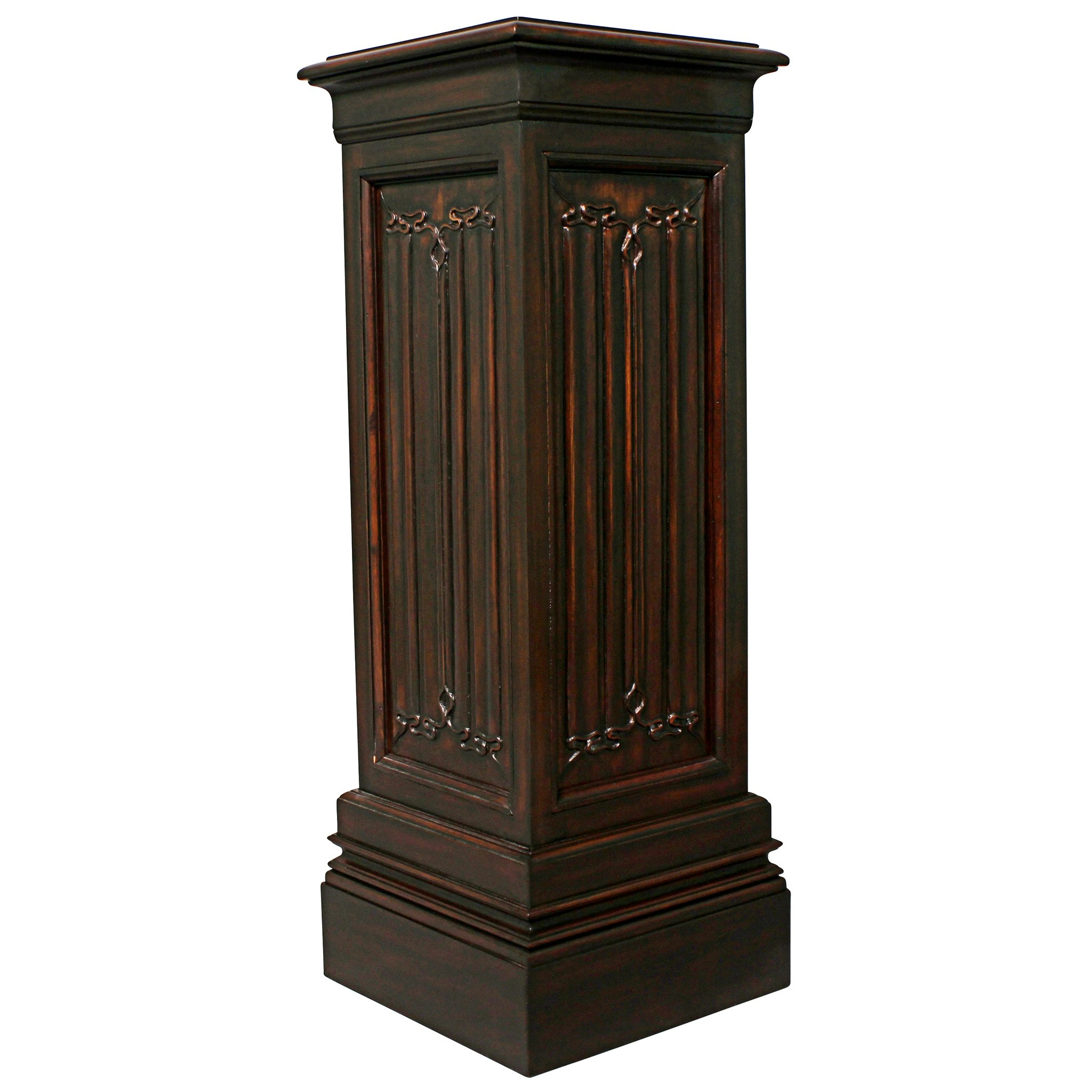Toscano Canterbury Abbey Linen Fold Gothic Large Display Pedestal