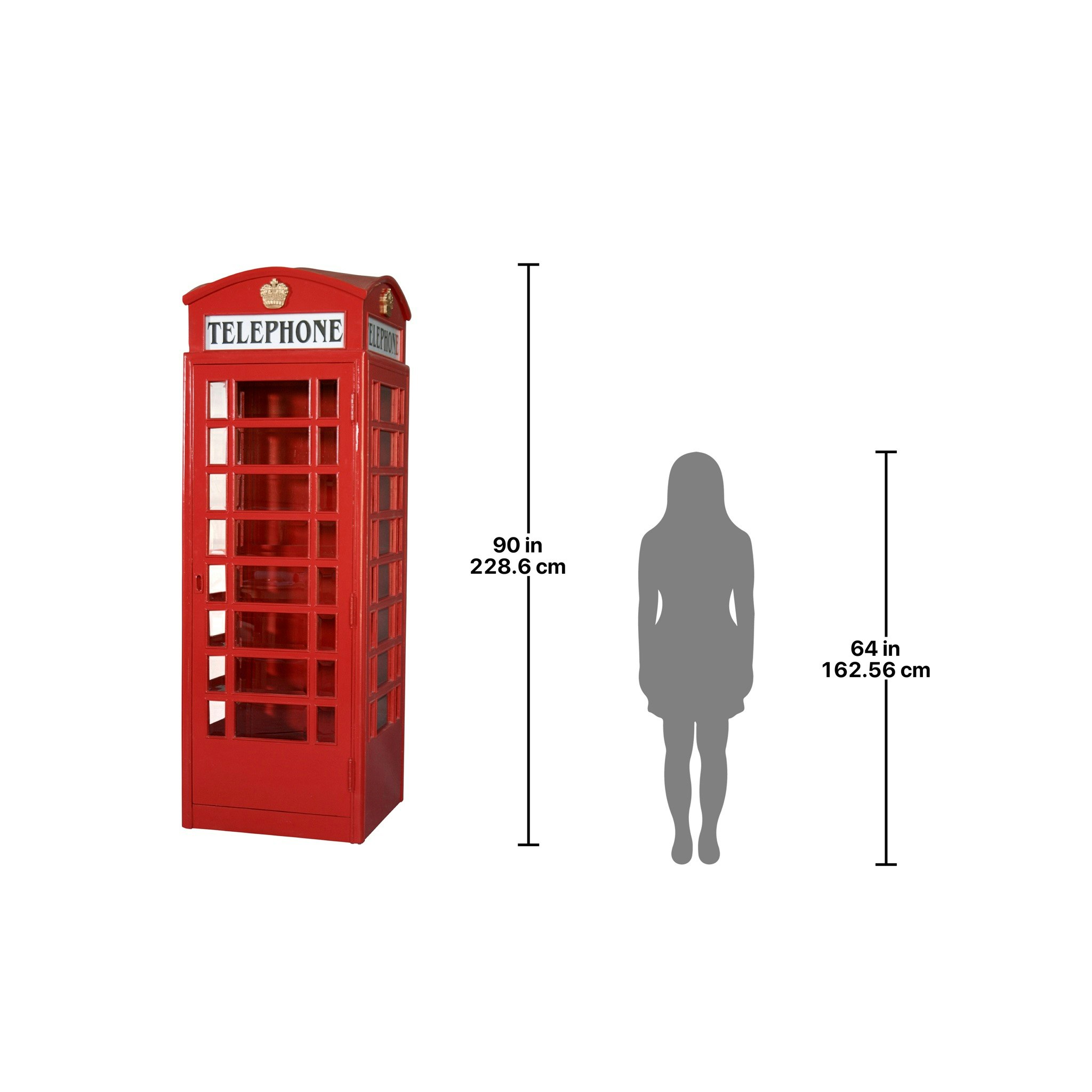 Toscano - Authentic Replica British Telephone Booth in Red