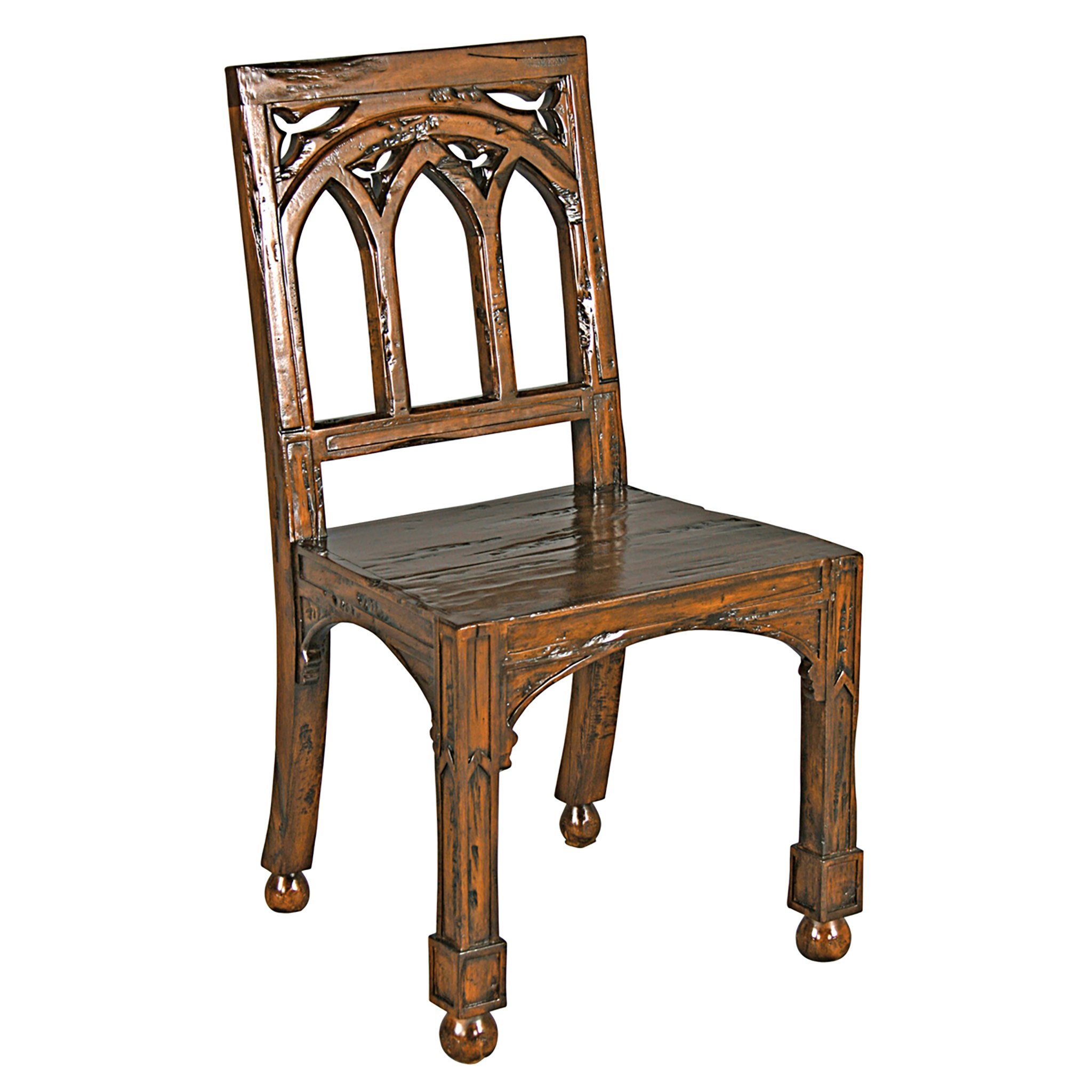 Toscano - Gothic Revival Rectory Chair in Oak, Hardwood