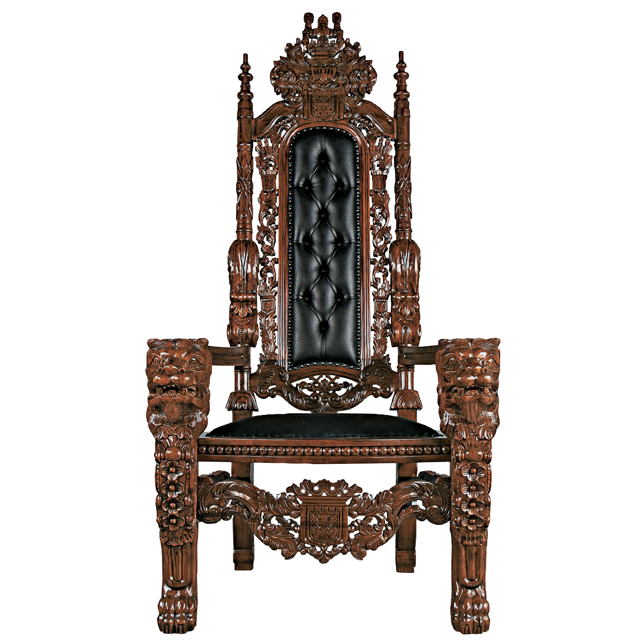 Toscano The Lord Raffles Lion Throne Chair - Leather