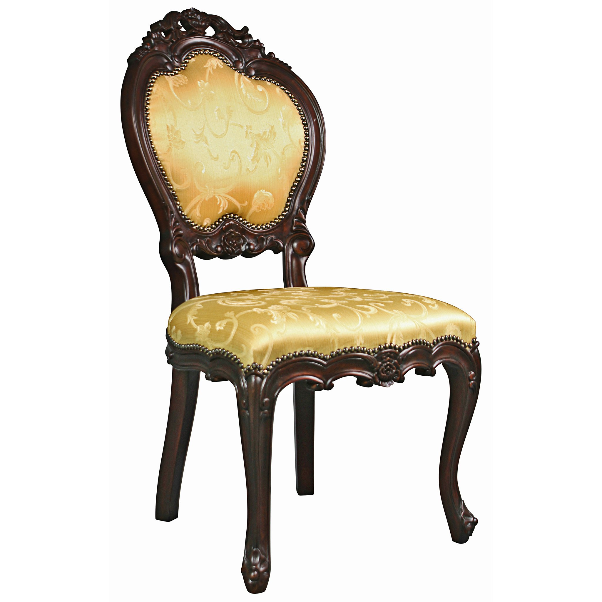 Toscano - Lady Ambrose Shield Back Accent Chair in Mahogany