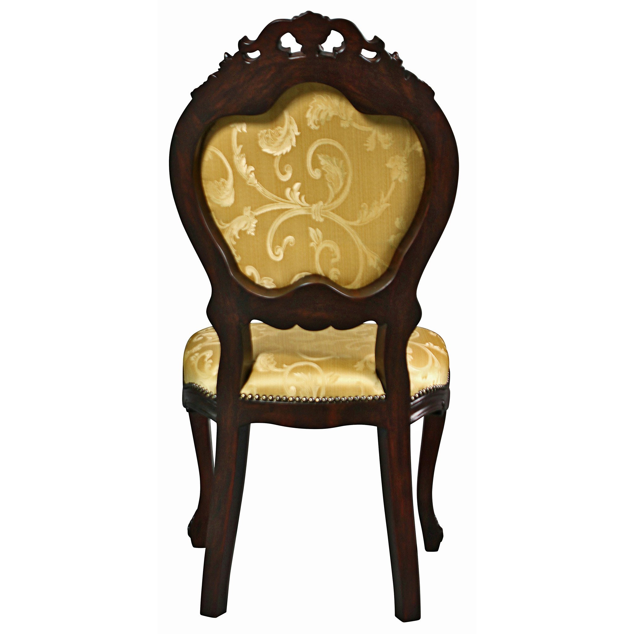 Toscano - Lady Ambrose Shield Back Accent Chair in Mahogany