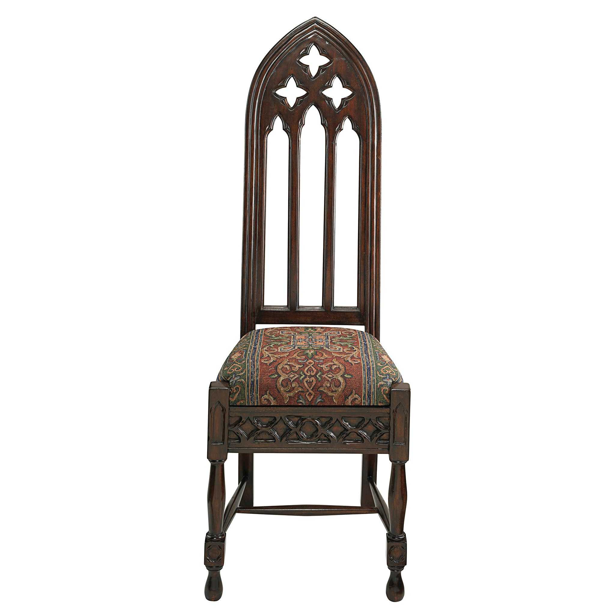 Toscano - Viollet-le-Duc Gothic Cathedral Side Chair in Mahogany