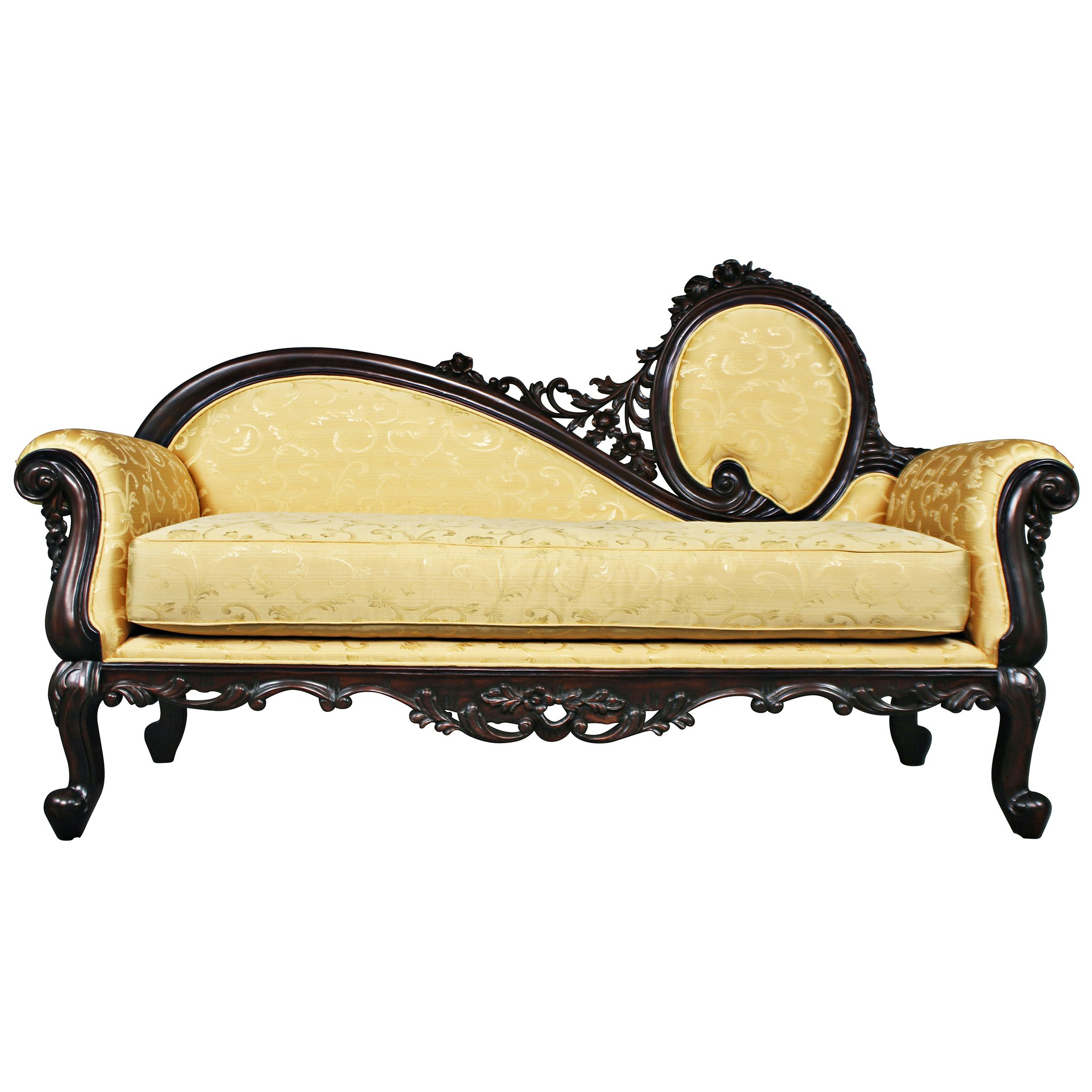 Toscano - Rossetti Victorian Salon Sofa Couch in Yellow, Fabric