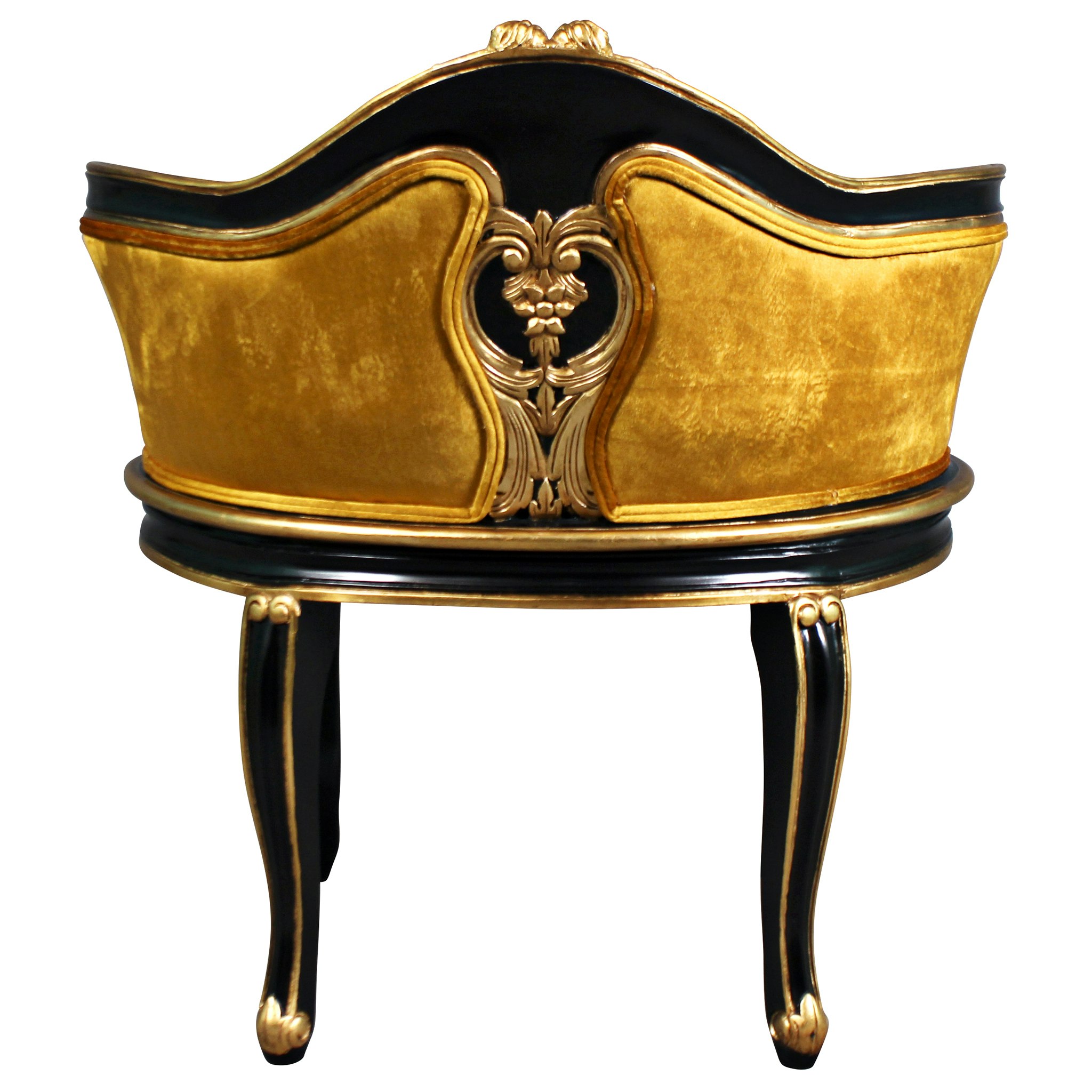 Toscano - Royal Soubrette Chair in Gold, Velvet