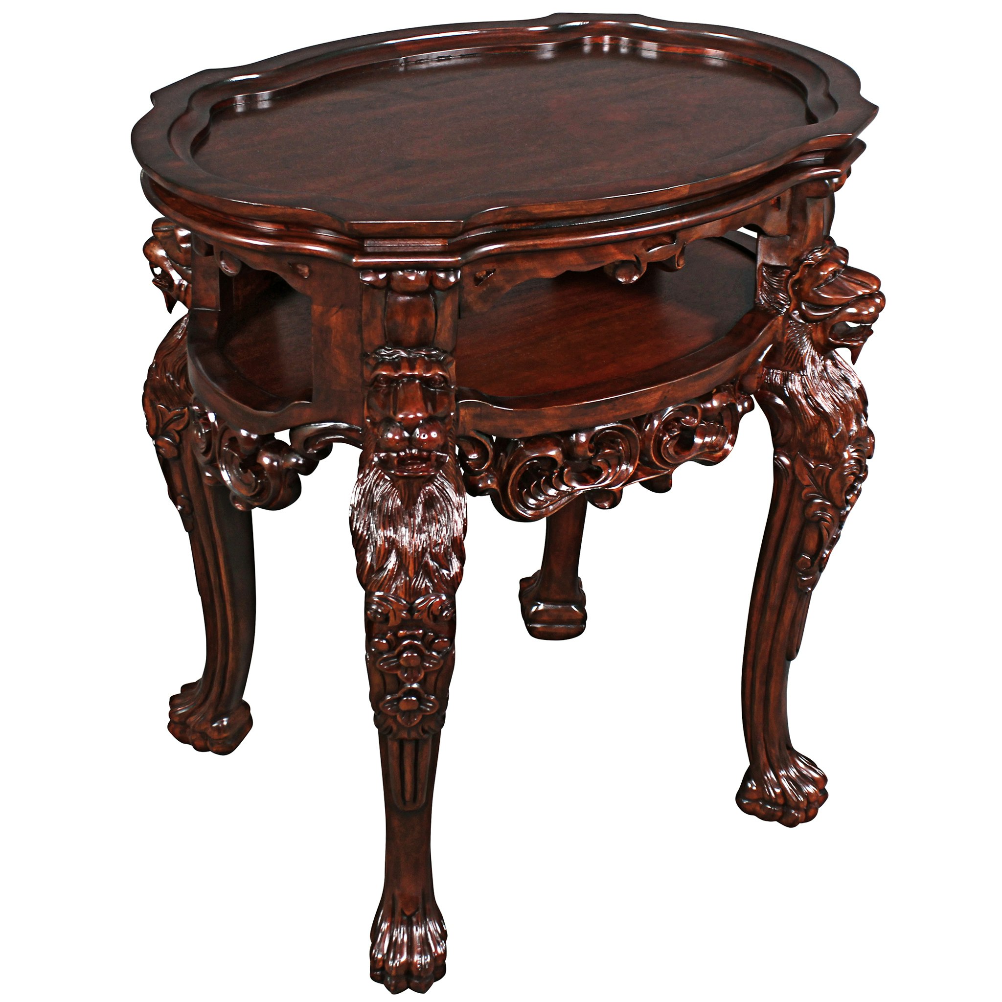 Toscano - Lord Raffles Lion Tea Table in Cherry, Mahogany
