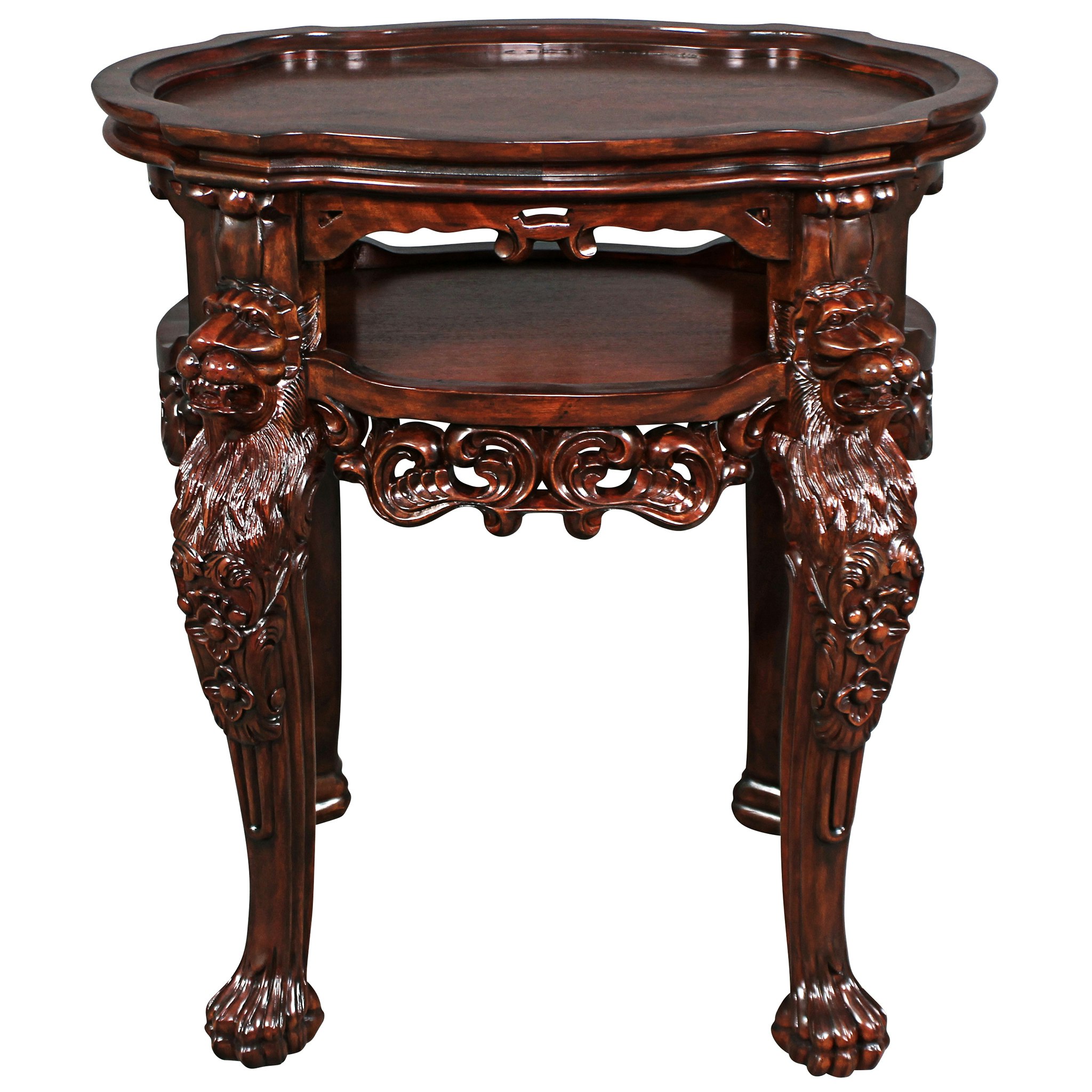 Toscano - Lord Raffles Lion Tea Table in Cherry, Mahogany