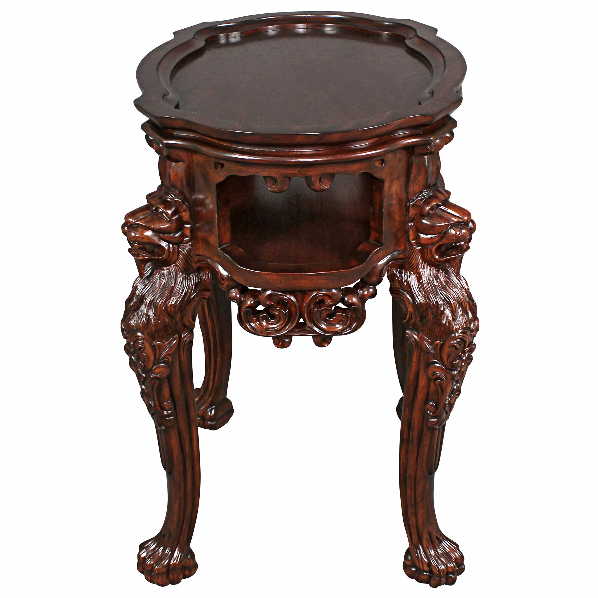 Toscano - Lord Raffles Lion Tea Table in Cherry, Mahogany