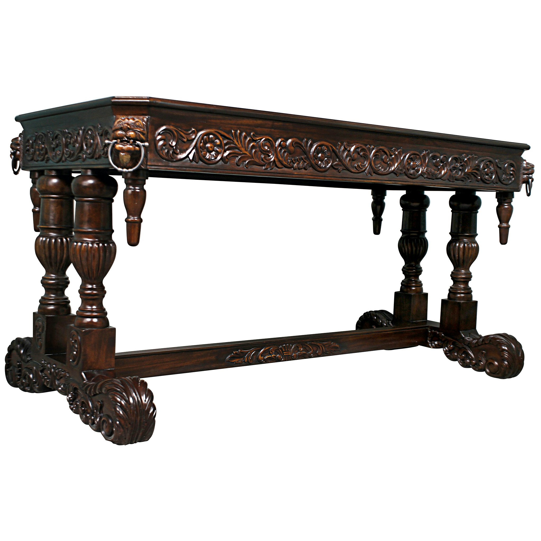 Toscano - Sir Benedict Renaissance Library Table in Cherry, Mahogany