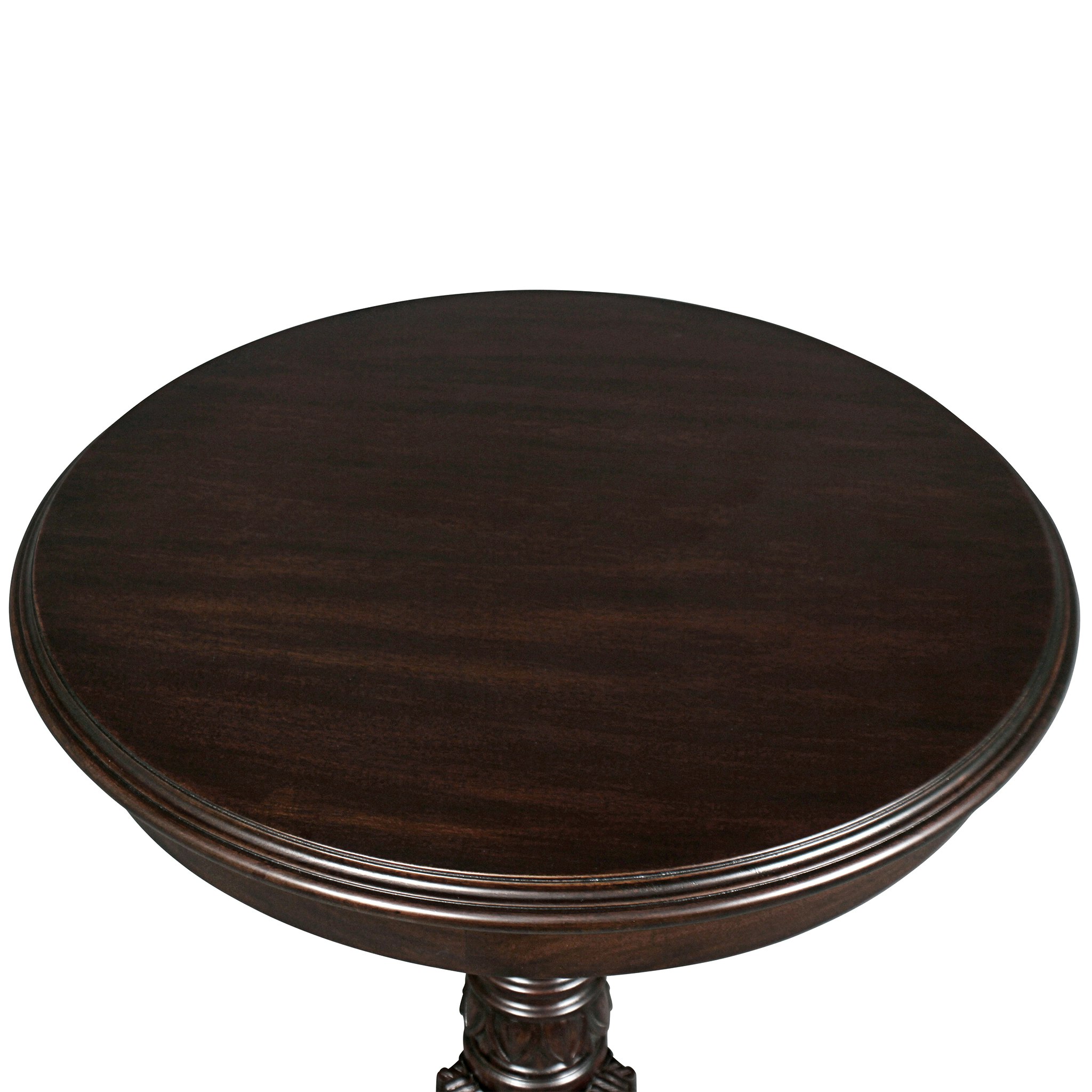 Toscano - Medival Heraldic Dragon End Table in Cherry, Mahogany
