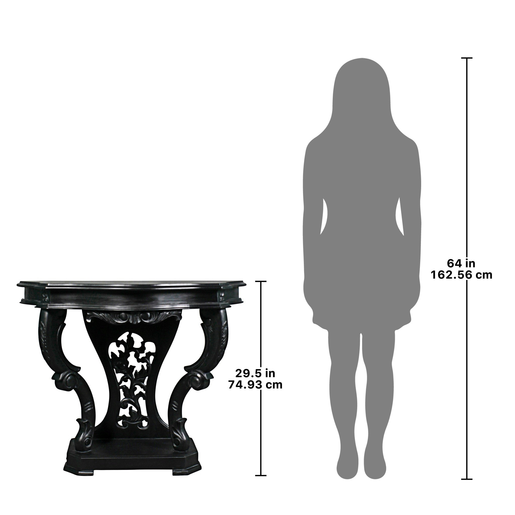 Toscano The Val de Loire Console Table - Ebony, Mahogany