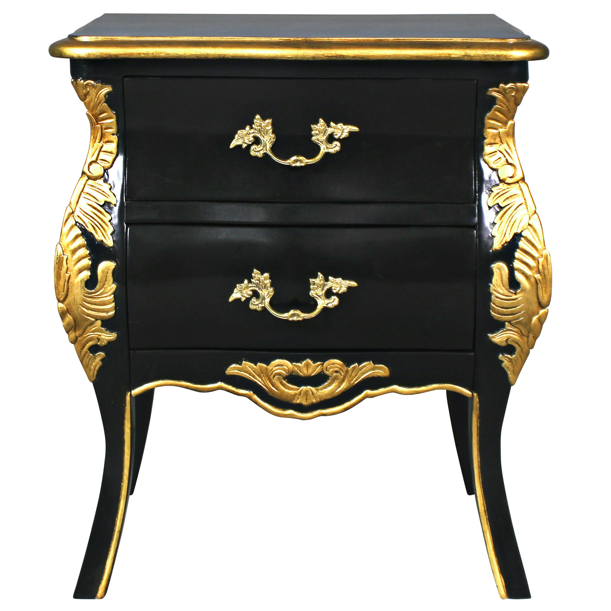 Toscano - Saint-Honore Bombe Nightstand Side Table in Mahogany