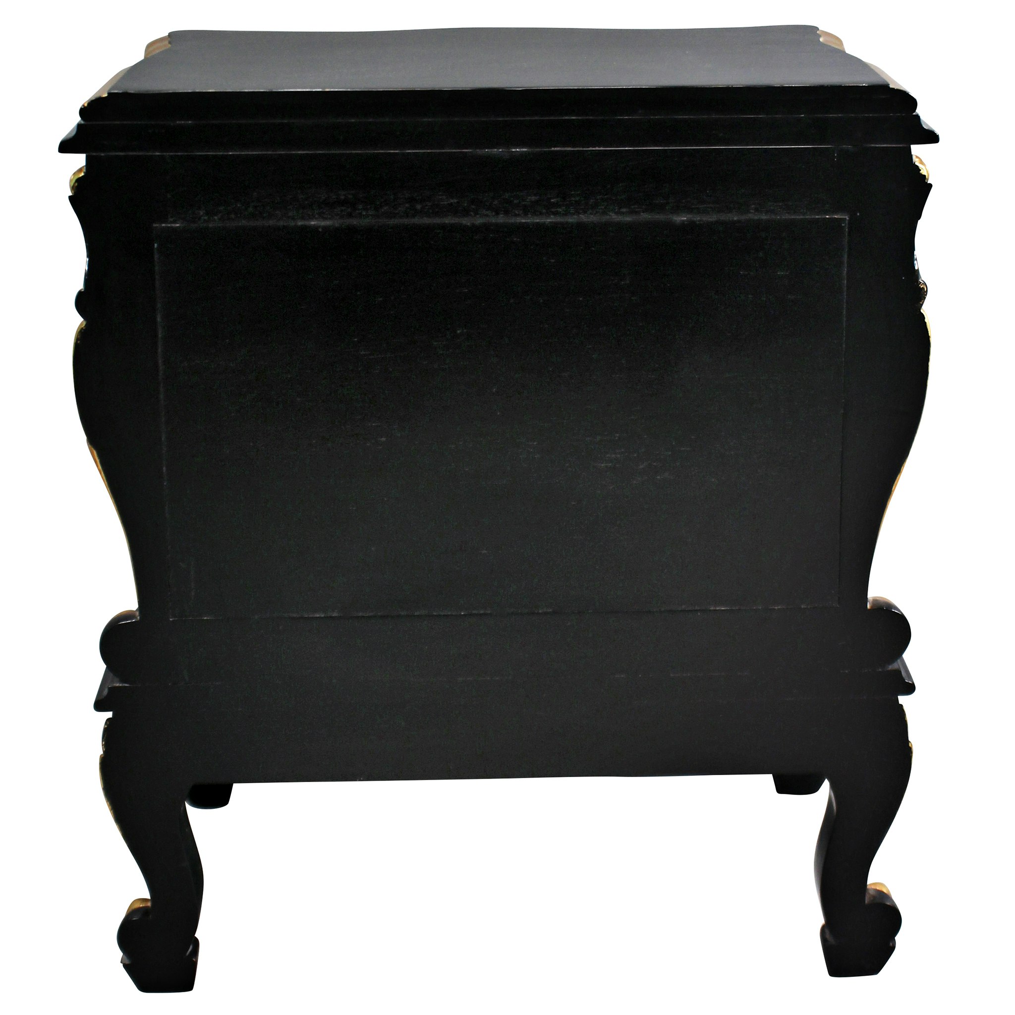 Toscano - Viennese Rococo Nightstand Side Table in  Mahogany