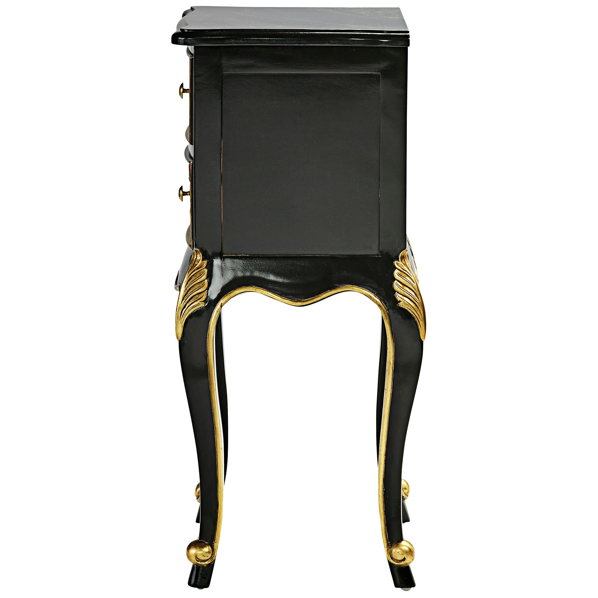 Toscano - Princess Josephine French Baroque Petite Bedside Table in Mahogany
