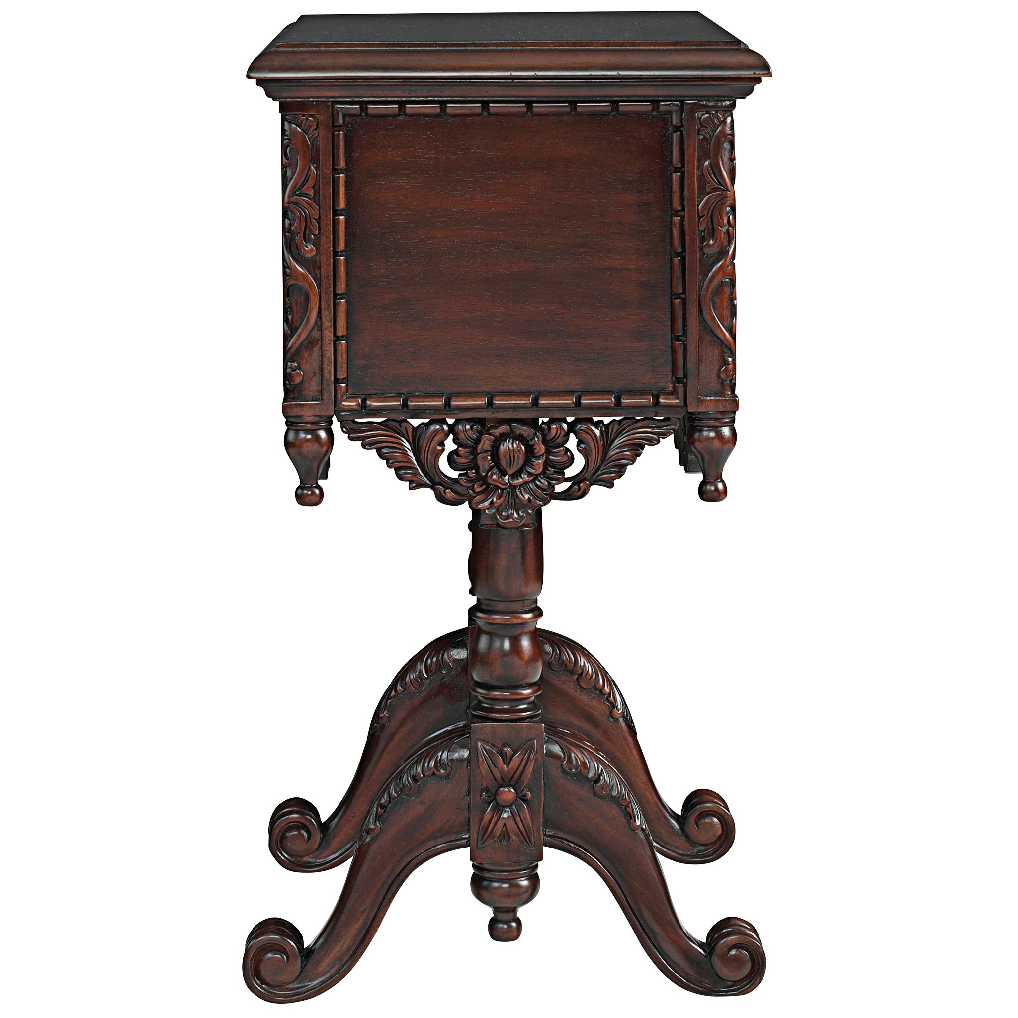 Toscano - Lady Rebecca Victorian-Style Bedside Table in Cherry, Mahogany