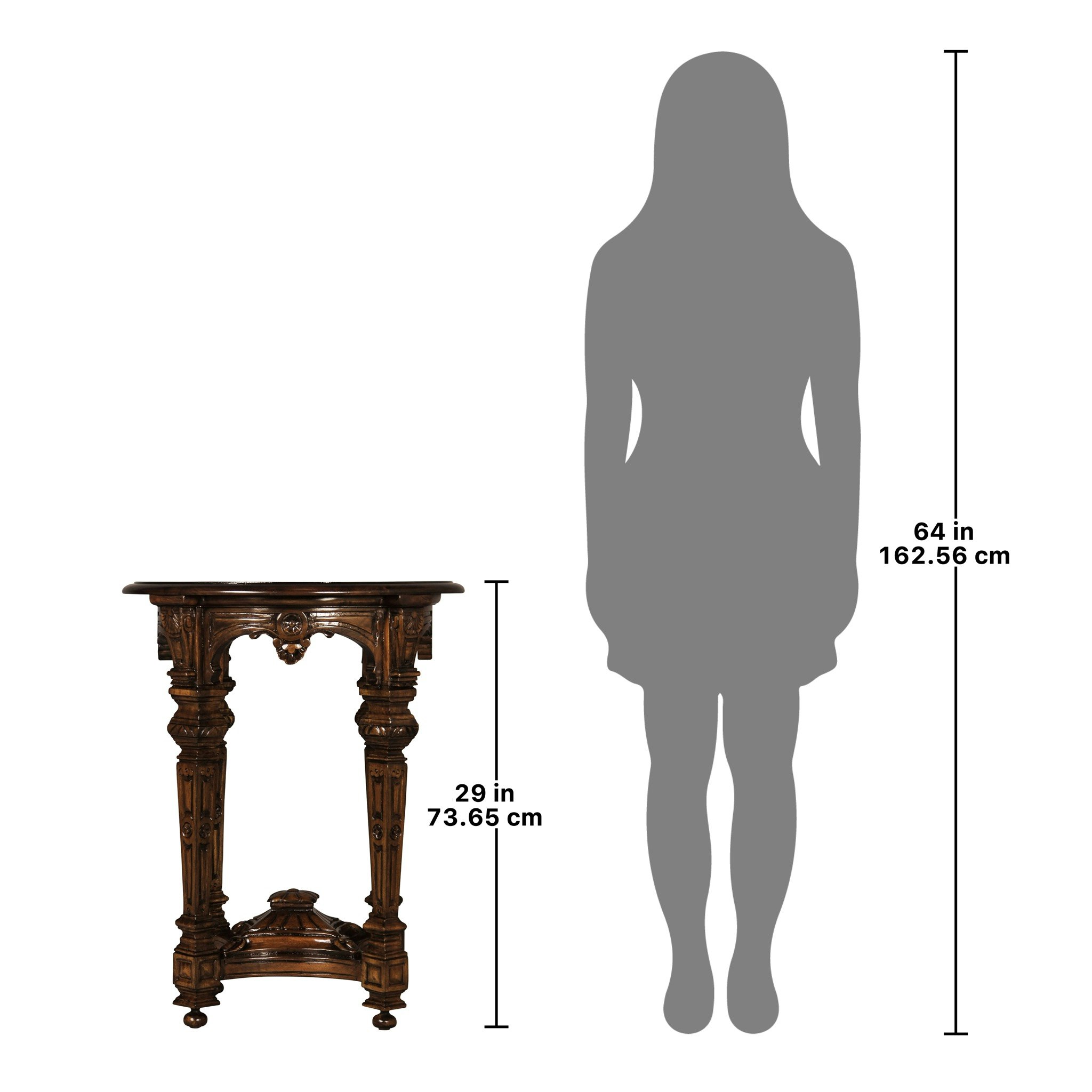 Toscano - Louis XIV Side Table in Mahogany