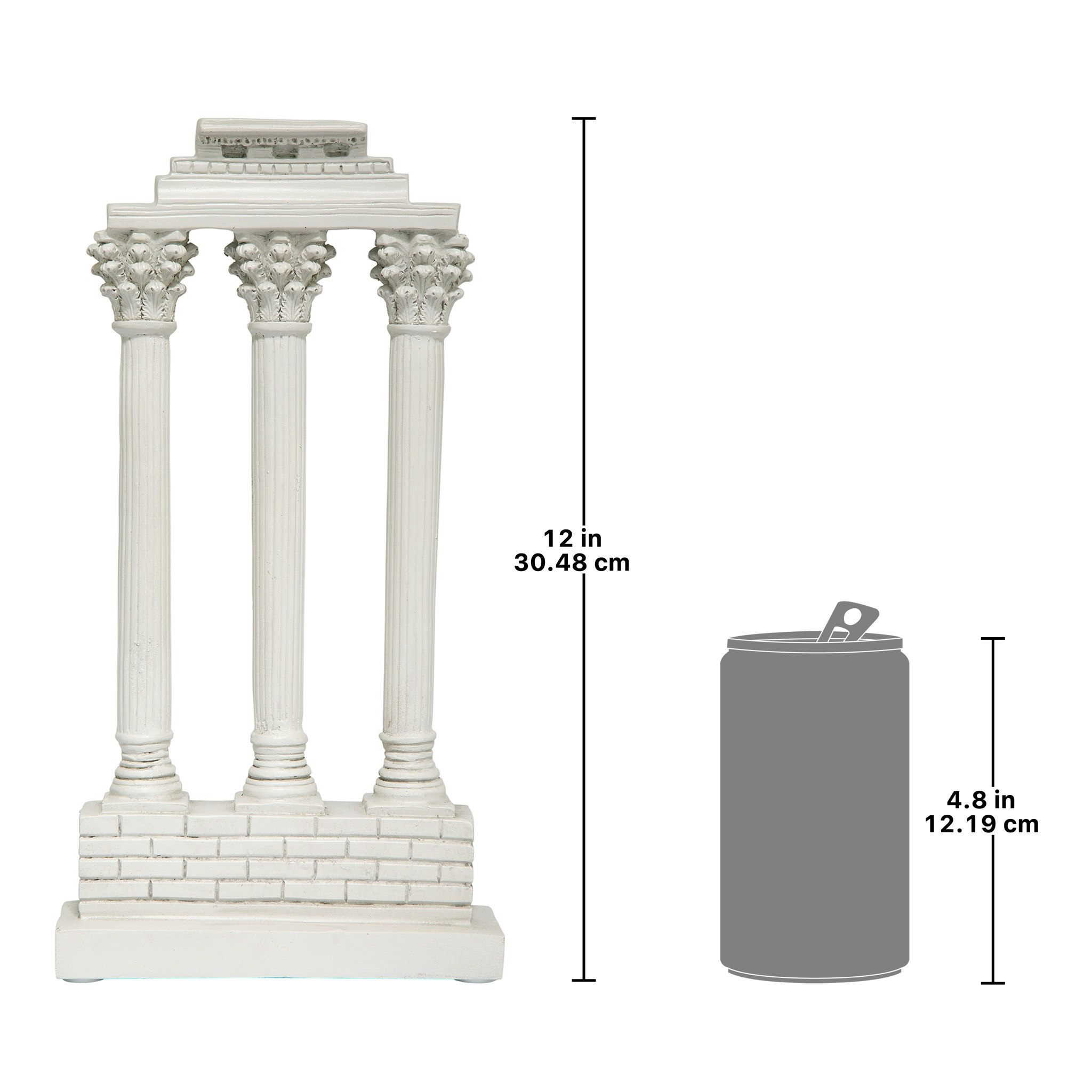 Toscano - Temple of Castor and Pollux Straight Column Statue