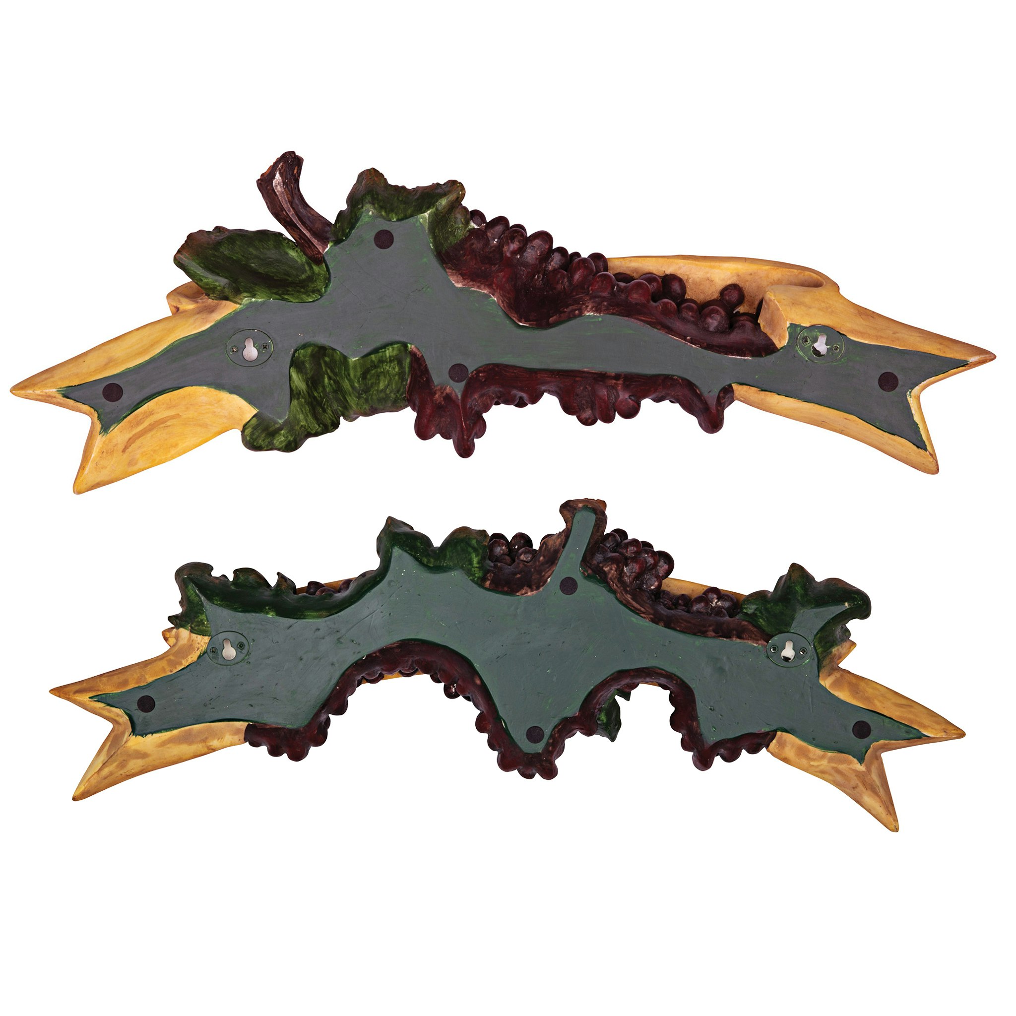 Toscano - Set of 2 La Dolce Vita and In Vino Veritas Italian Signs Grape Wall Sculpture