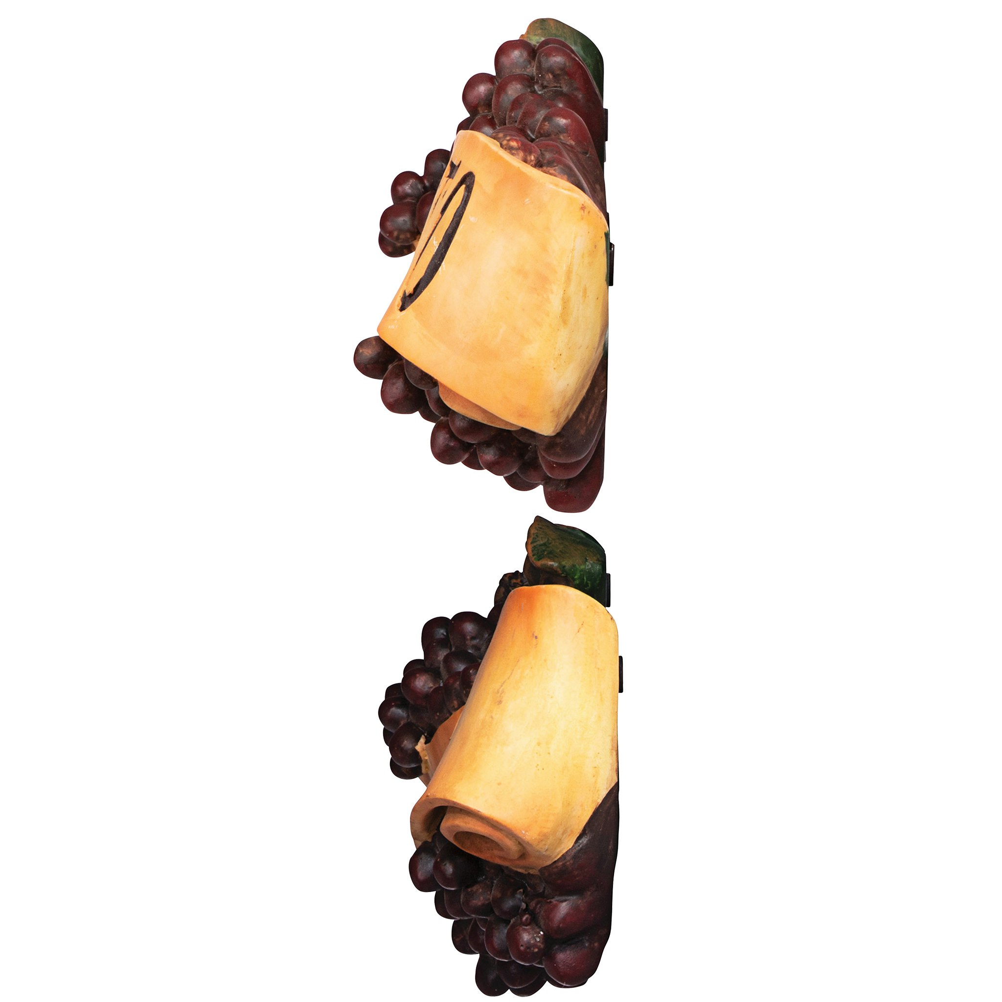 Toscano - Set of 2 Abbondanza Italian Signs Grape Wall Sculptures