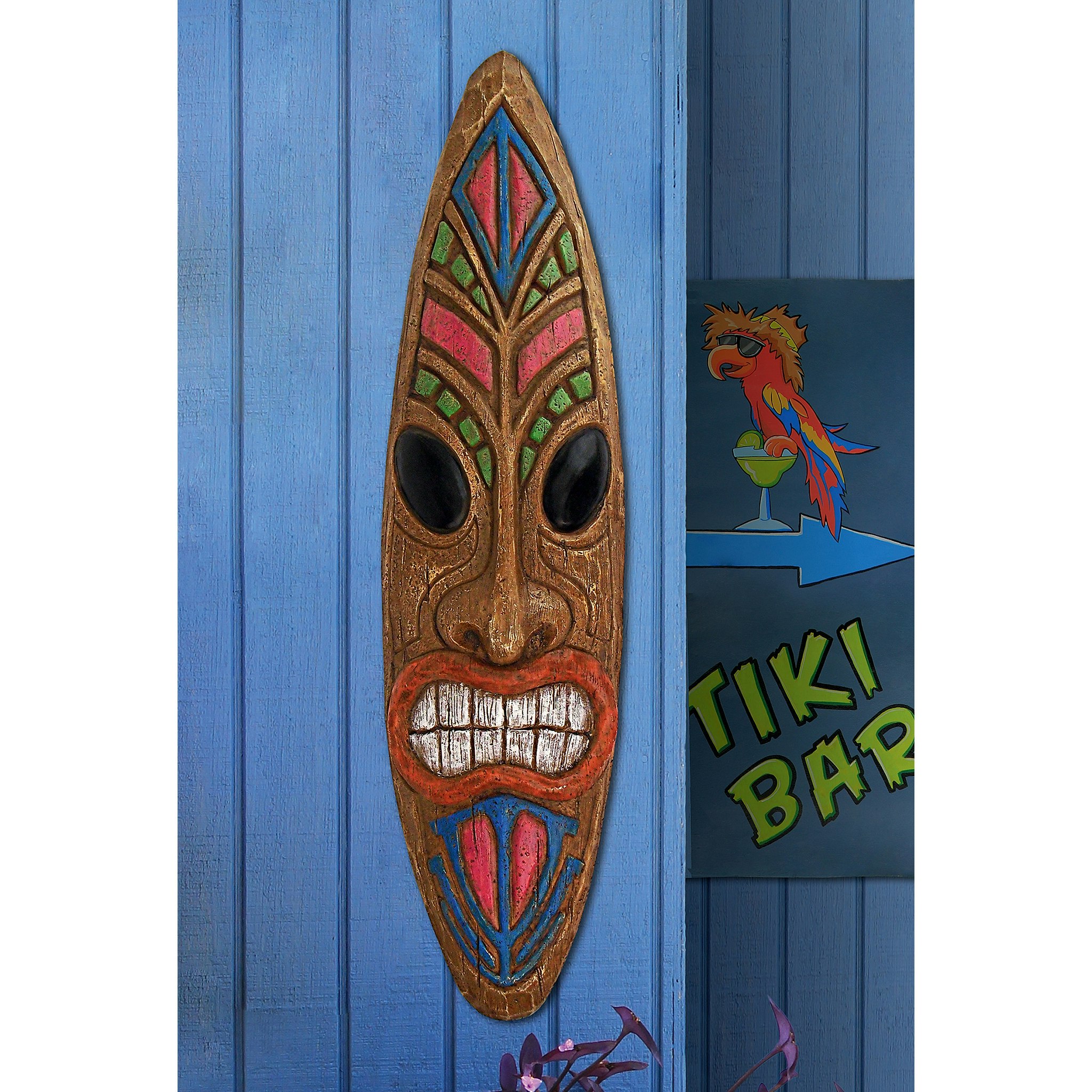 Toscano - Ka Hekili Thunder God Tiki Mask Wall Sculpture