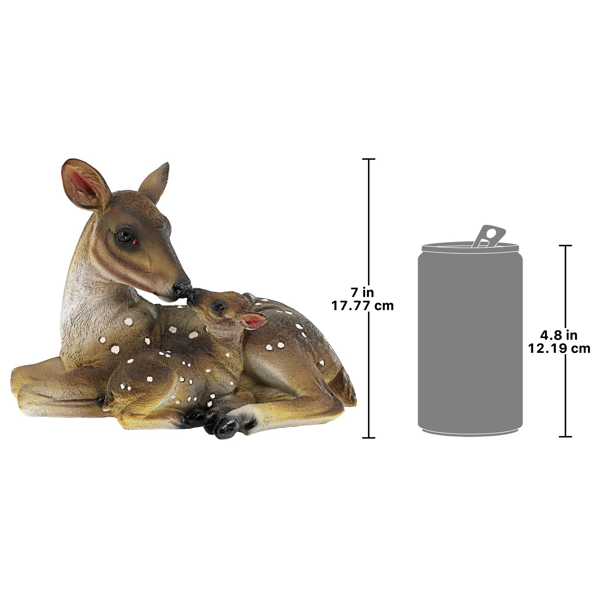 Toscano Mother Love Doe and Fawn Statue - Medium